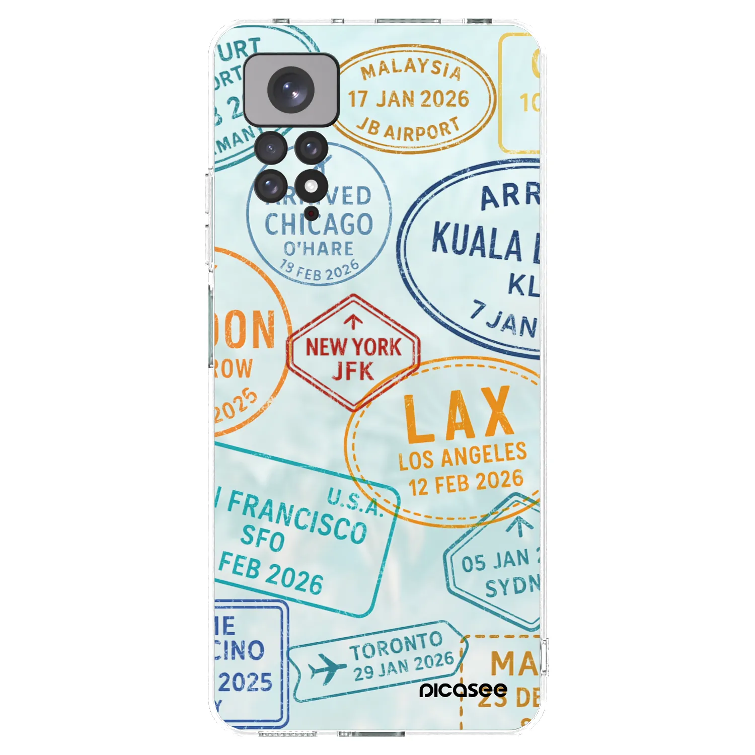 Picasee silikonska prozirna maskica za Xiaomi Redmi Note 11 - PASSPORT EDITION