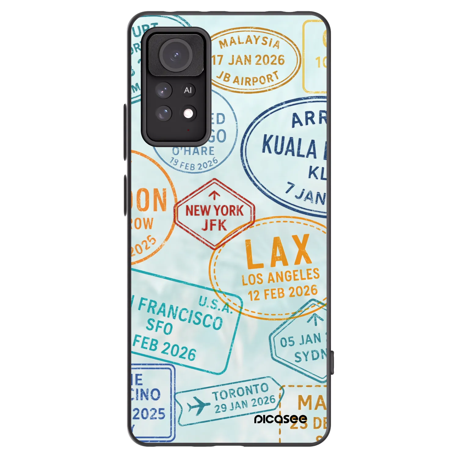 Picasee crna silikonska maskica za Xiaomi Redmi Note 11 Pro 5G - PASSPORT EDITION