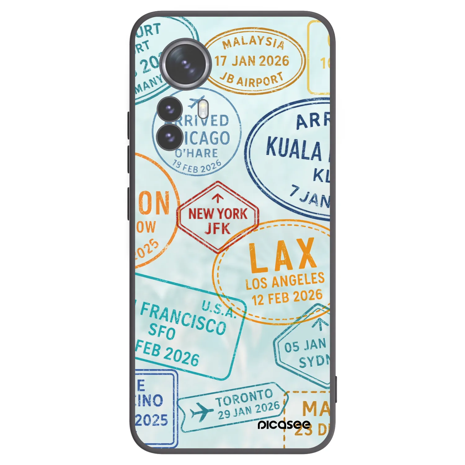 Picasee crna silikonska maskica za Xiaomi 12 Pro - PASSPORT EDITION