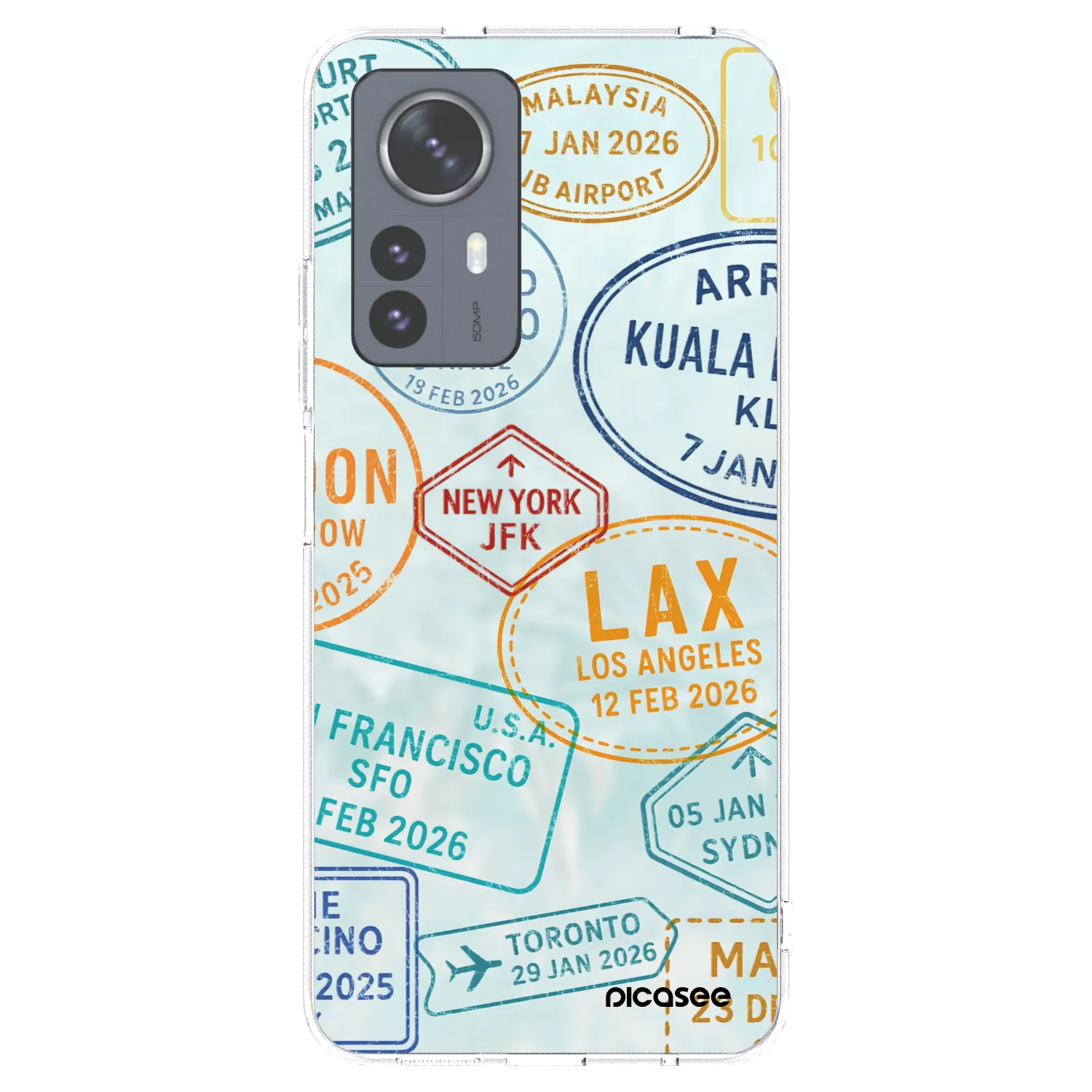 Picasee silikonska prozirna maskica za Xiaomi 12 Pro - PASSPORT EDITION