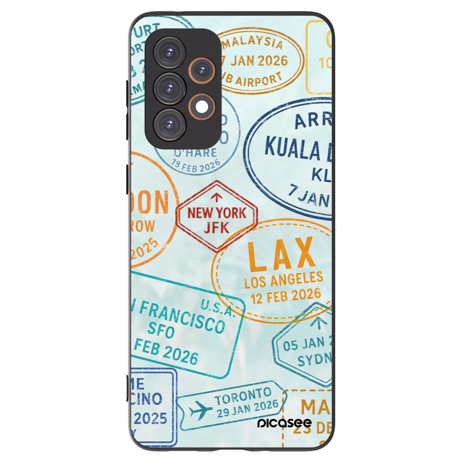 Picasee crna silikonska maskica za Samsung Galaxy A33 5G A336 - PASSPORT EDITION