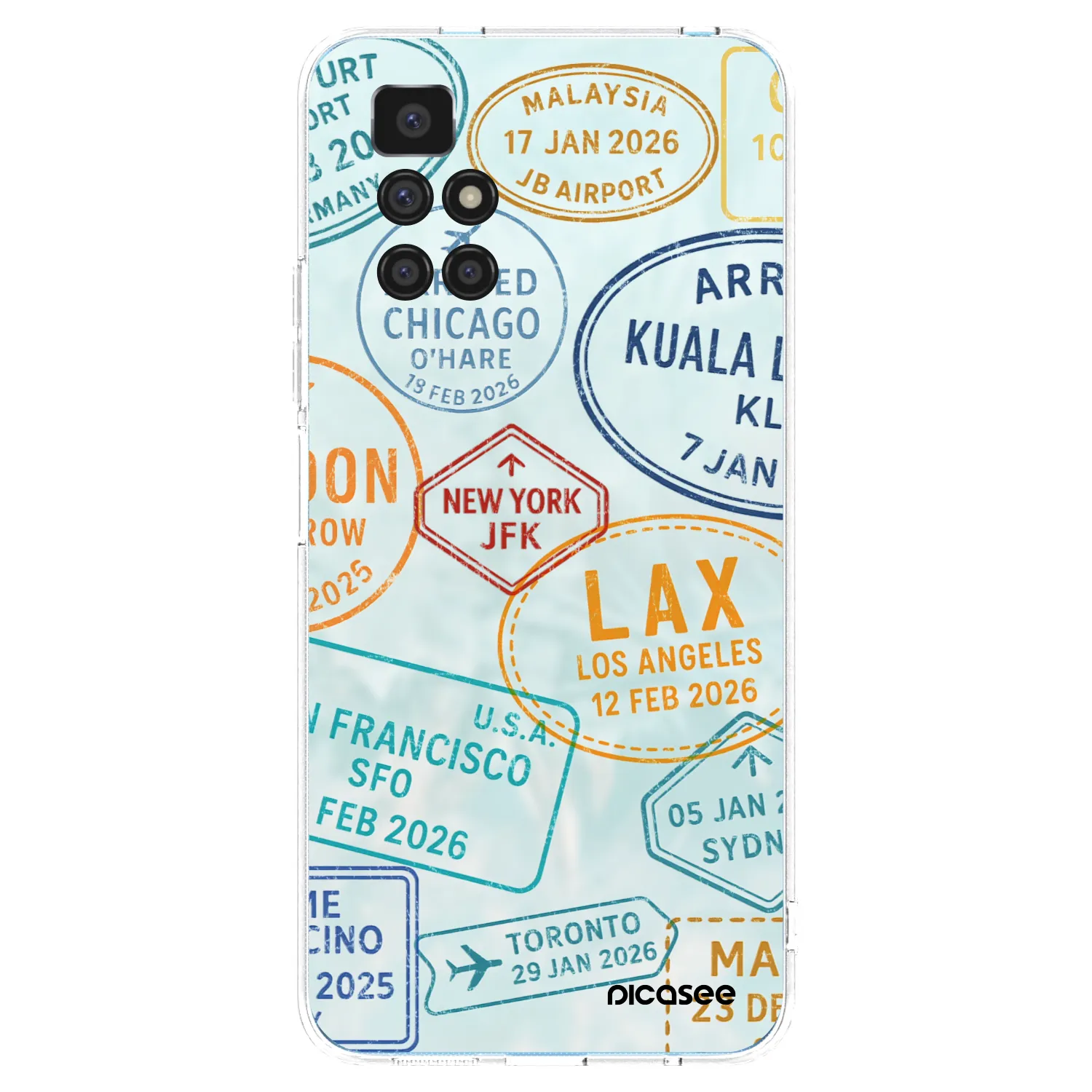 Picasee silikonska prozirna maskica za Xiaomi Redmi 10 (2022) - PASSPORT EDITION