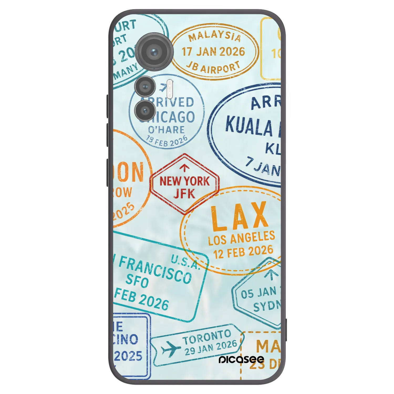 Picasee crna silikonska maskica za Xiaomi 12 Lite - PASSPORT EDITION