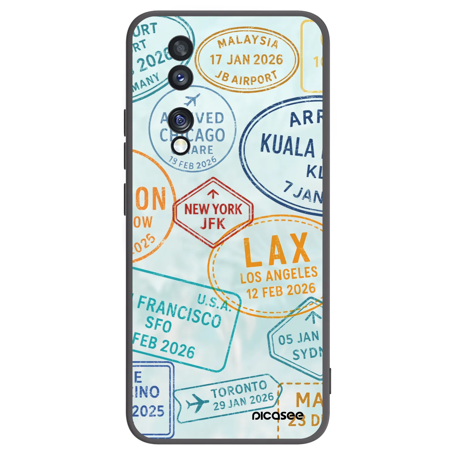 Picasee crna silikonska maskica za Honor 70 - PASSPORT EDITION