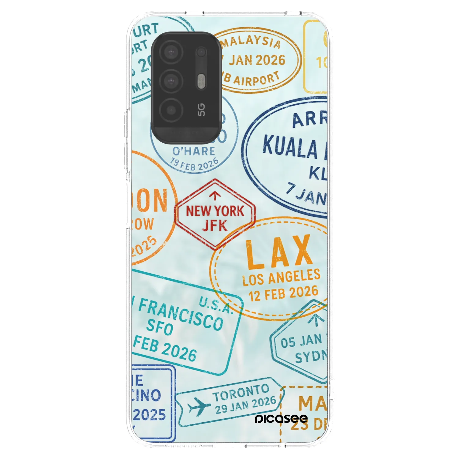 Picasee silikonska prozirna maskica za OPPO A94 5G - PASSPORT EDITION