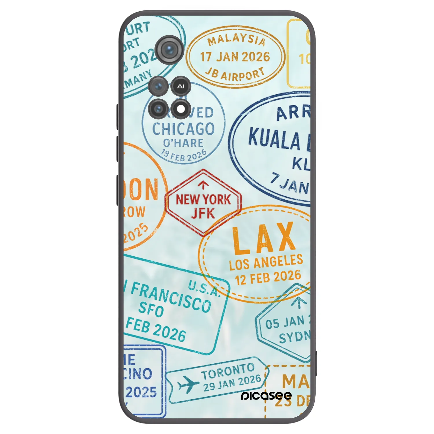 Picasee crna silikonska maskica za Xiaomi Poco M4 Pro - PASSPORT EDITION