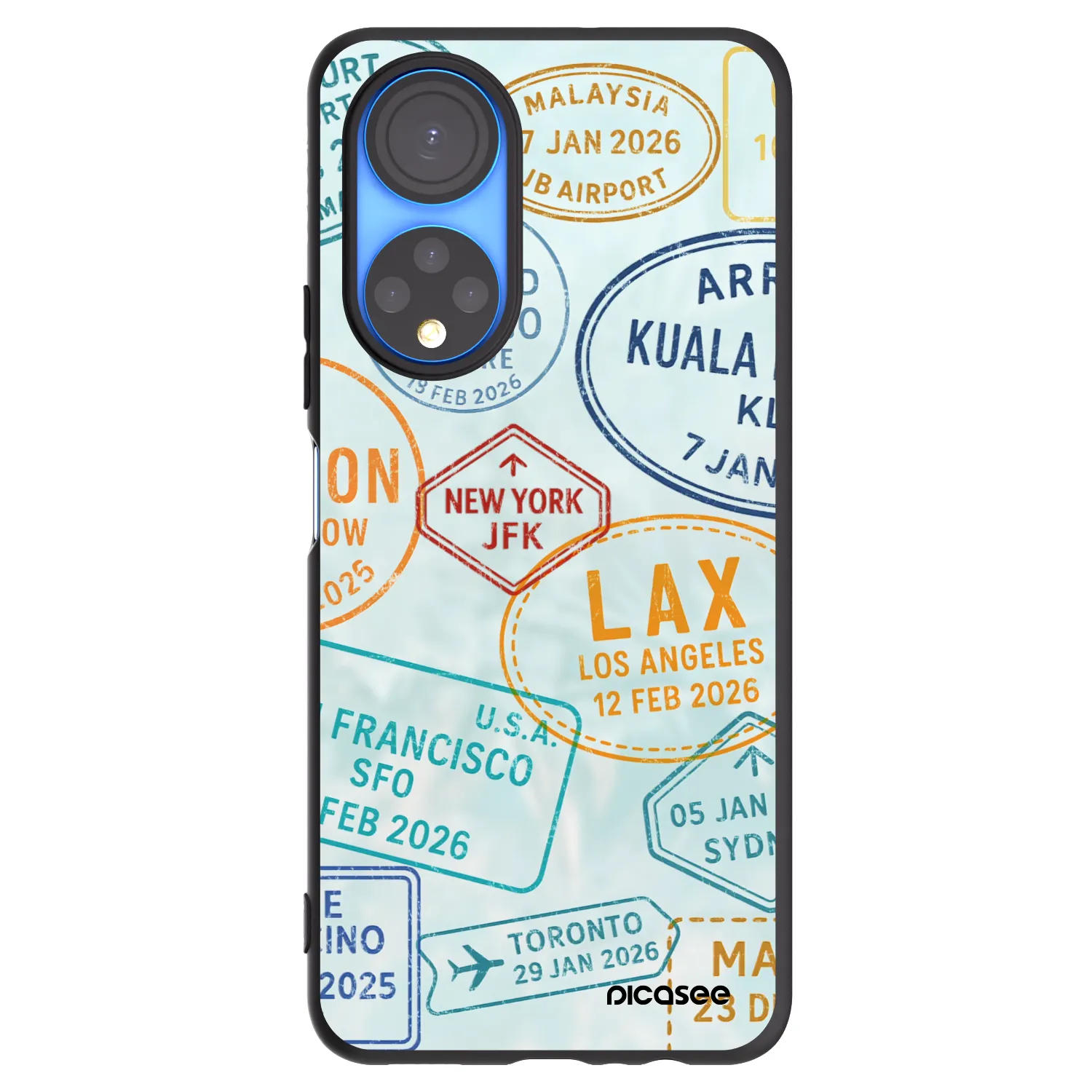Picasee crna silikonska maskica za Honor X7 - PASSPORT EDITION