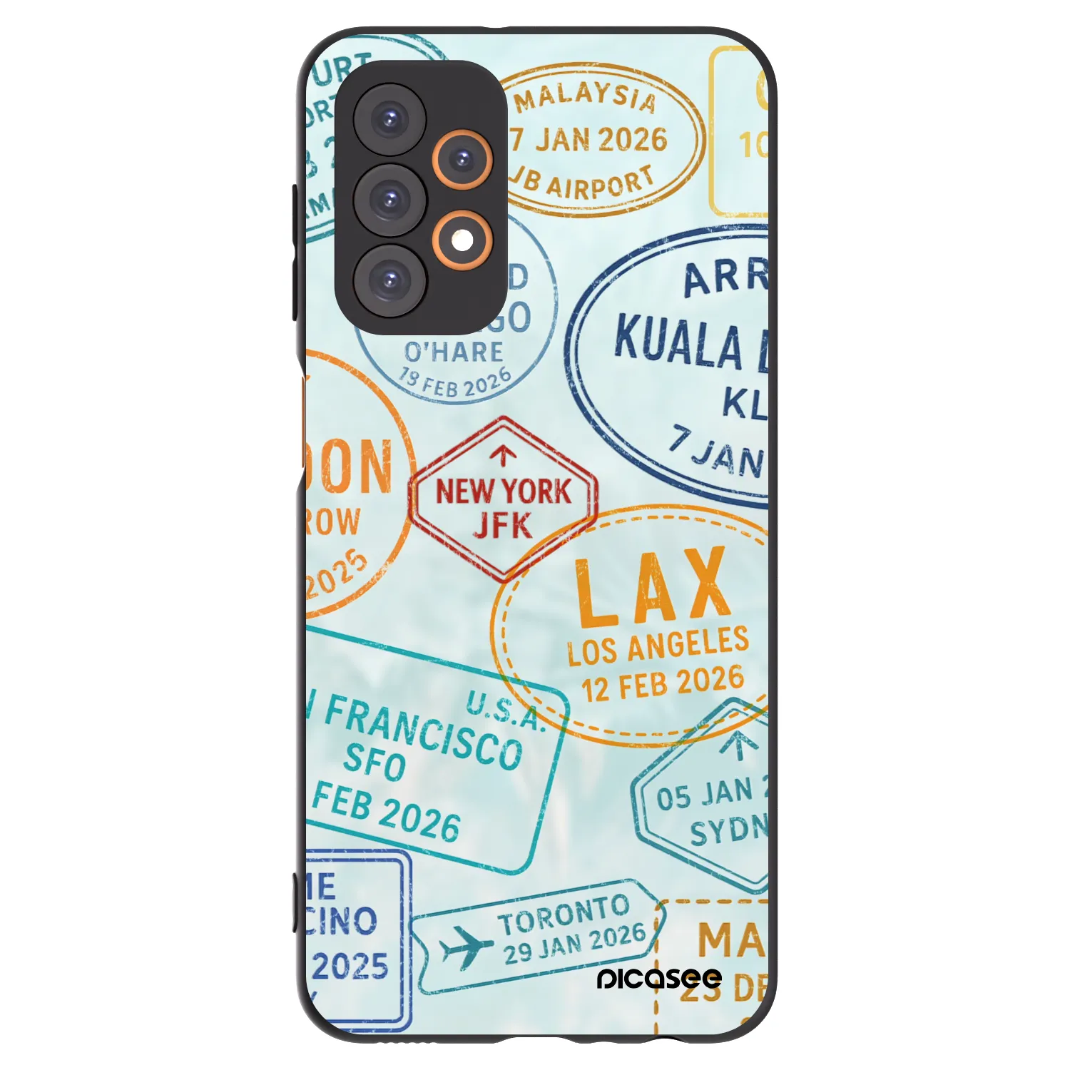 Picasee crna silikonska maskica za Samsung Galaxy A23 A236B 5G - PASSPORT EDITION