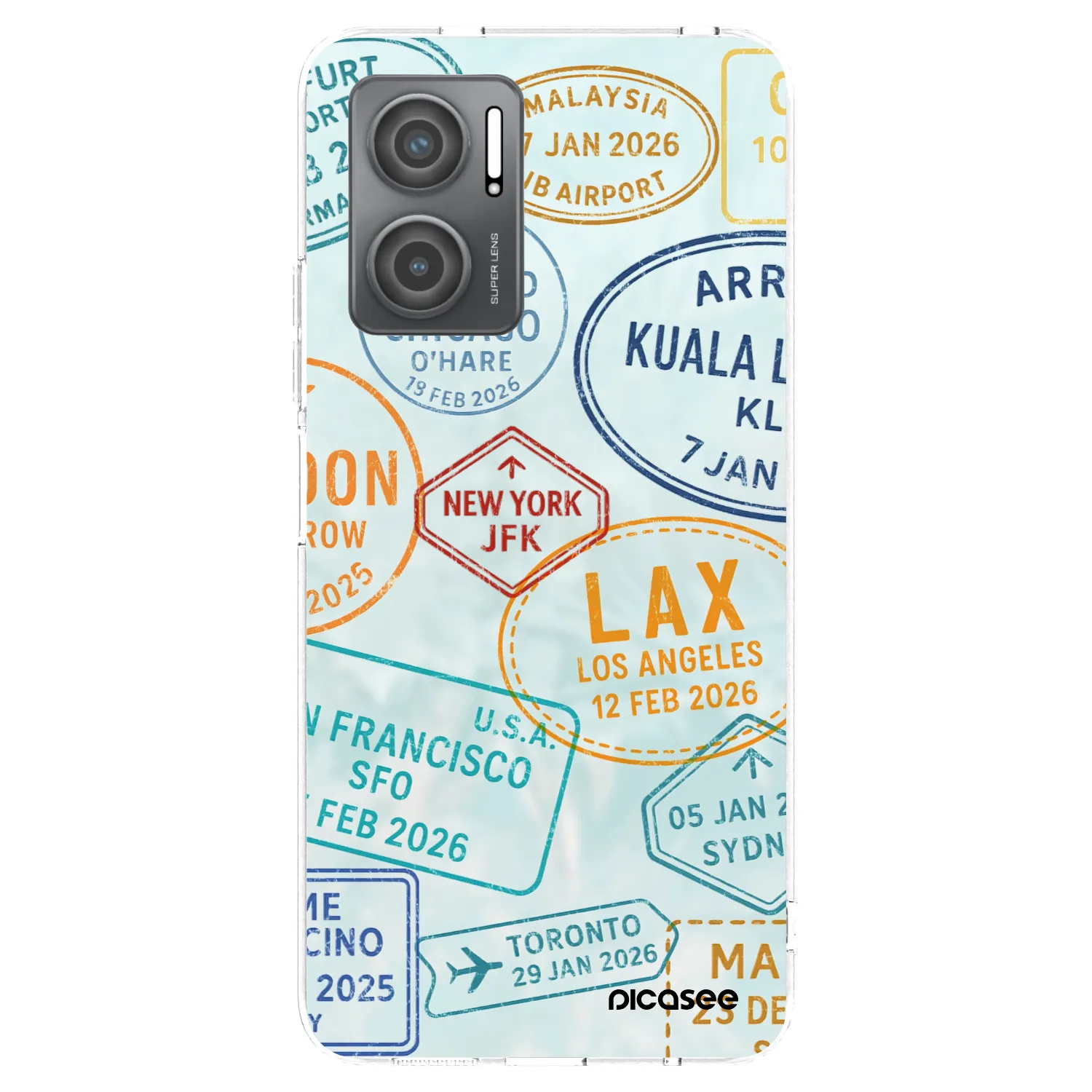 Picasee silikonska prozirna maskica za Xiaomi Redmi 10 5G - PASSPORT EDITION