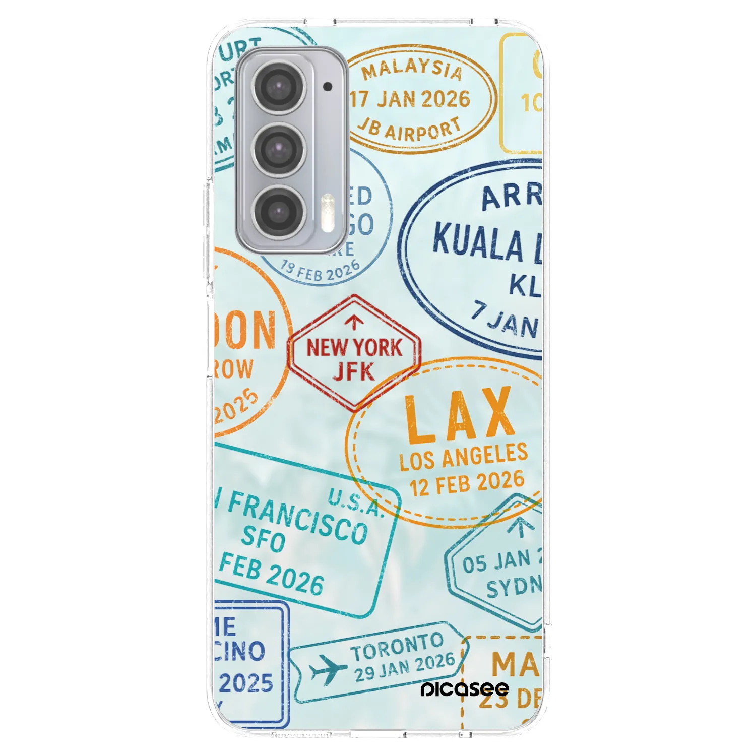 Picasee silikonska prozirna maskica za Motorola Edge 20 - PASSPORT EDITION