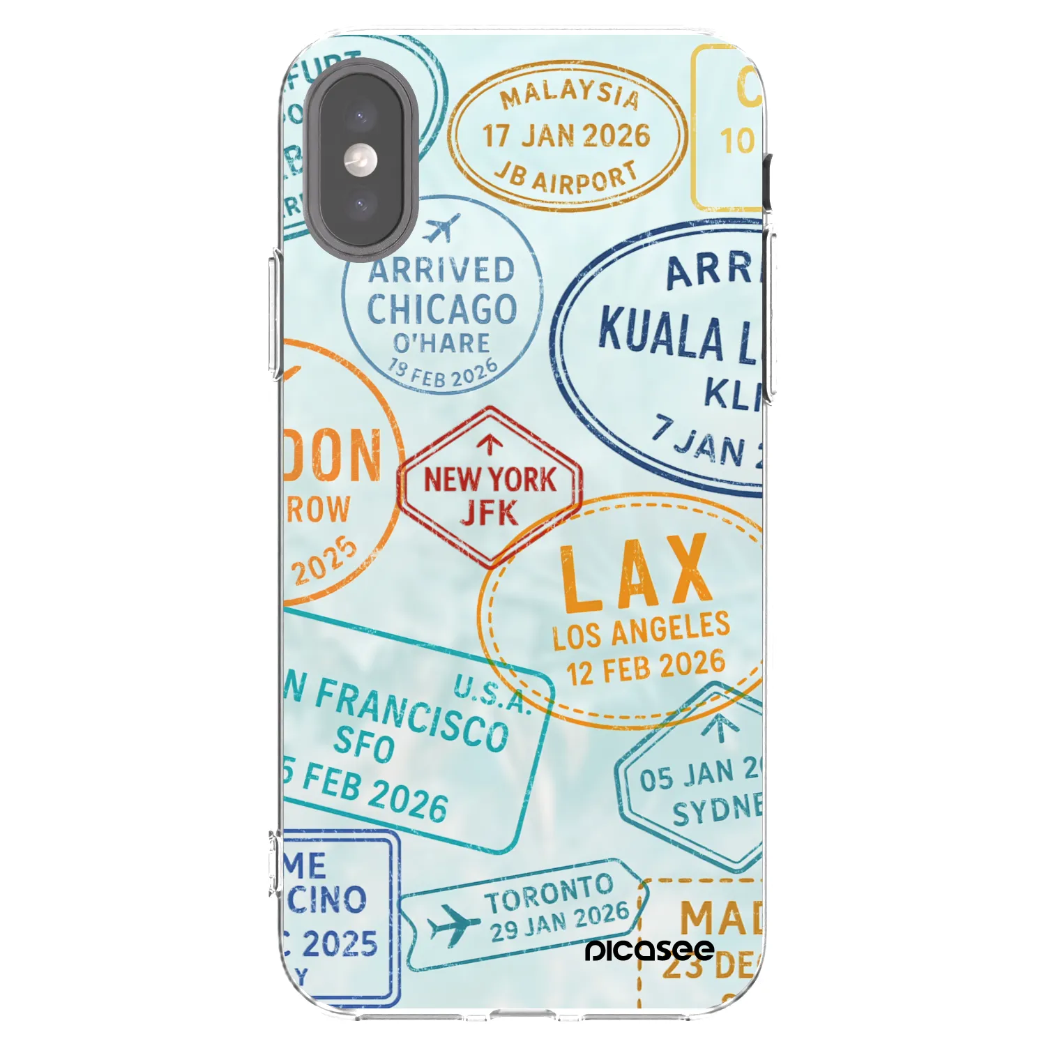 Picasee silikonska prozirna maskica za Apple iPhone X/XS - PASSPORT EDITION
