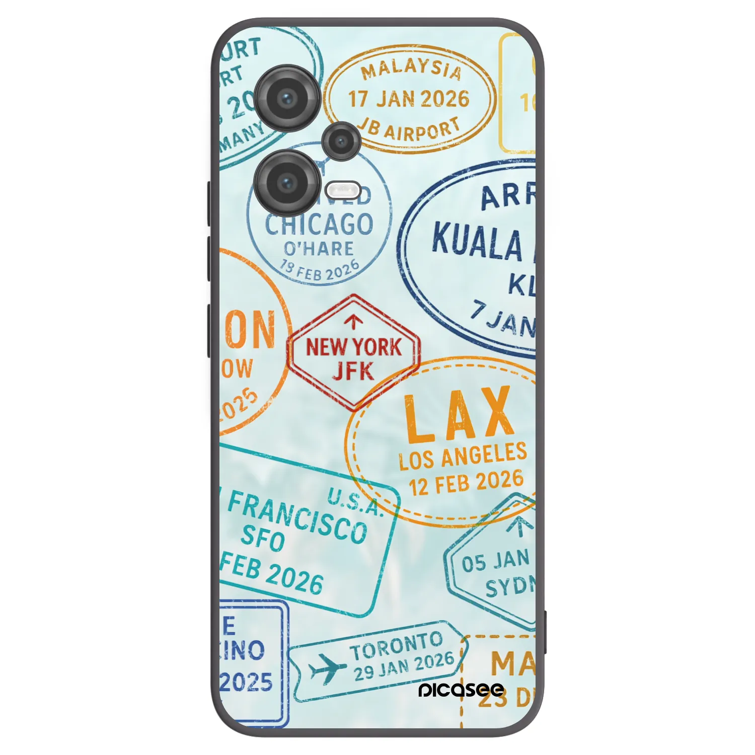 Picasee crna silikonska maskica za Xiaomi Poco X5 - PASSPORT EDITION