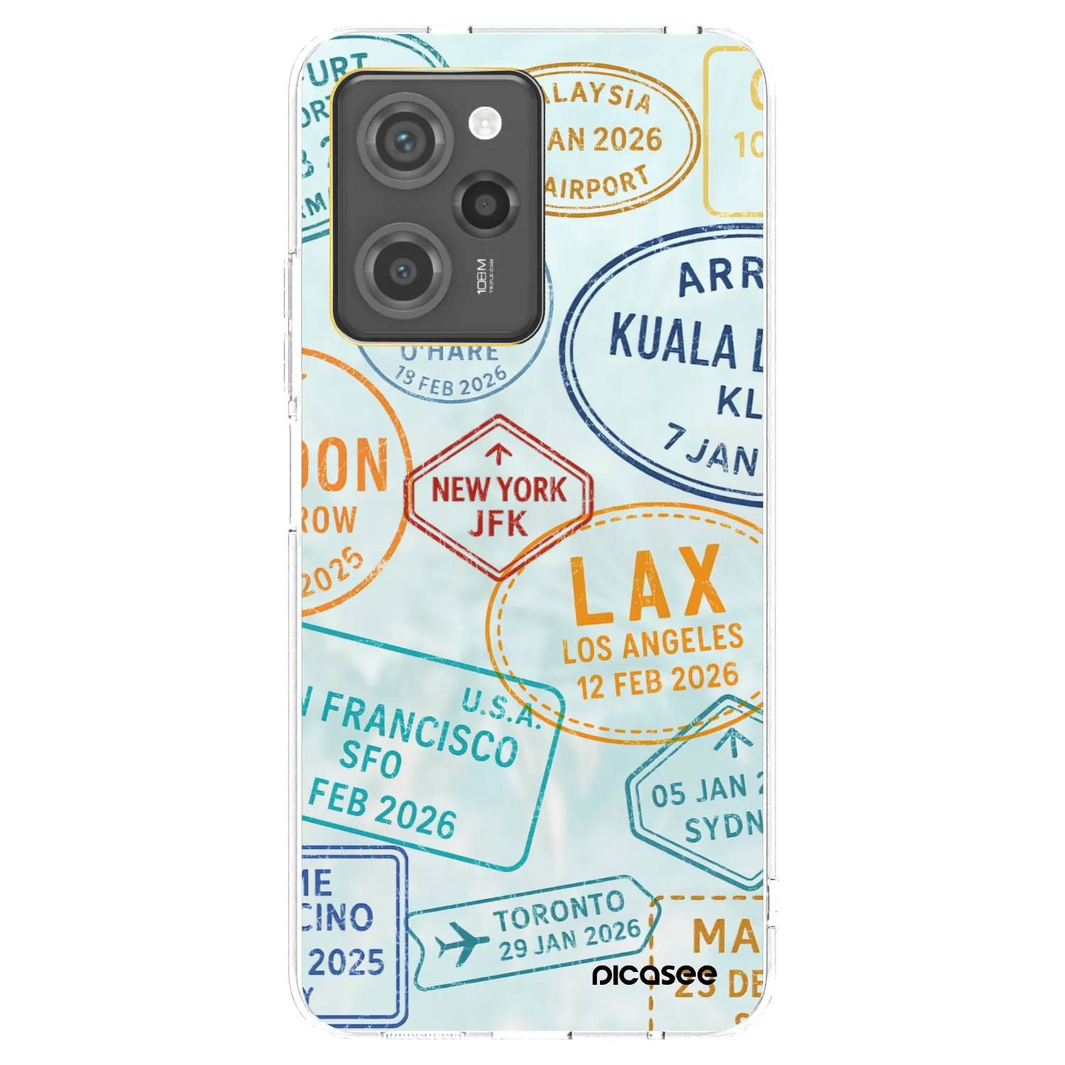 Picasee silikonska prozirna maskica za Xiaomi Poco X5 Pro - PASSPORT EDITION
