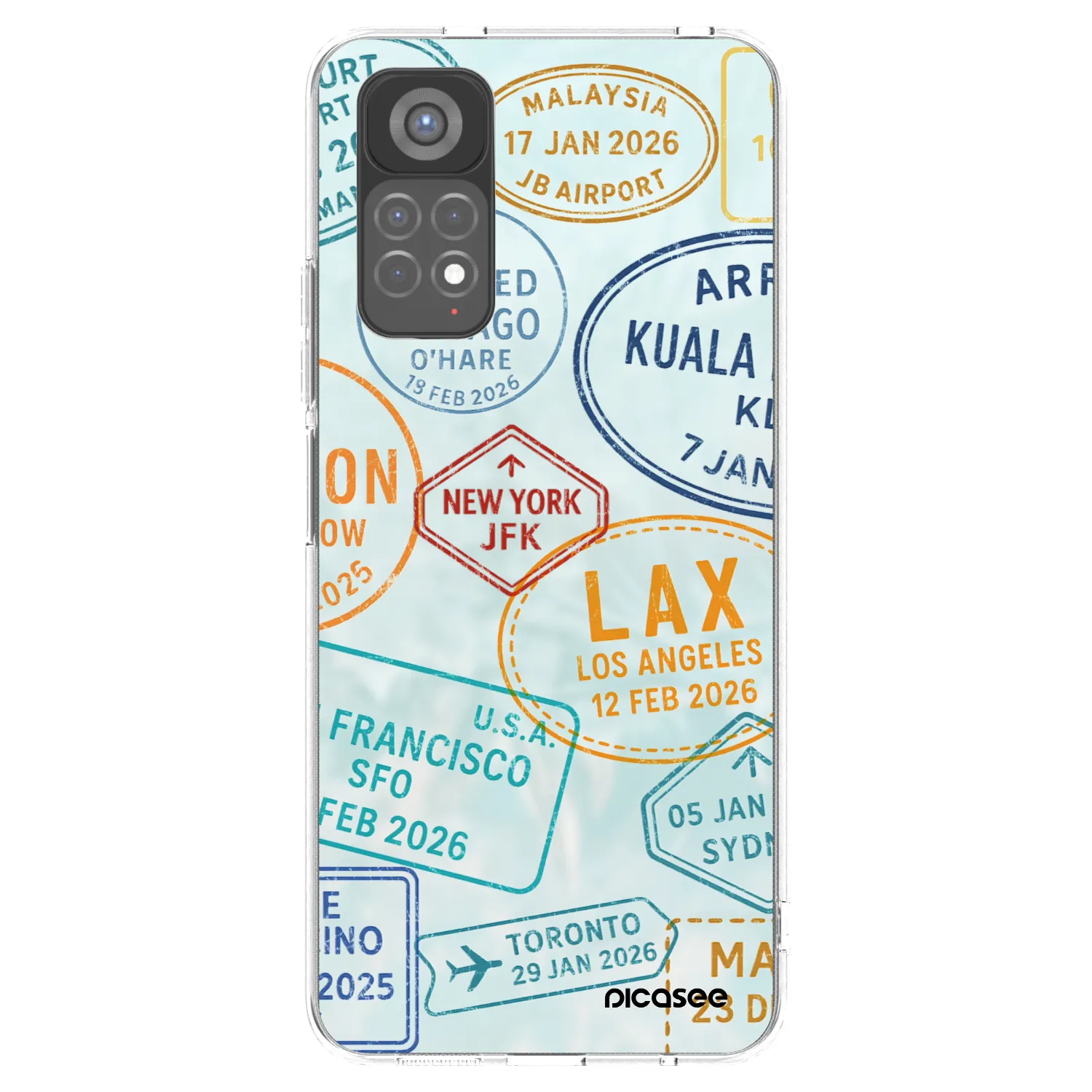 Picasee silikonska prozirna maskica za Xiaomi Redmi Note 11S 5G - PASSPORT EDITION