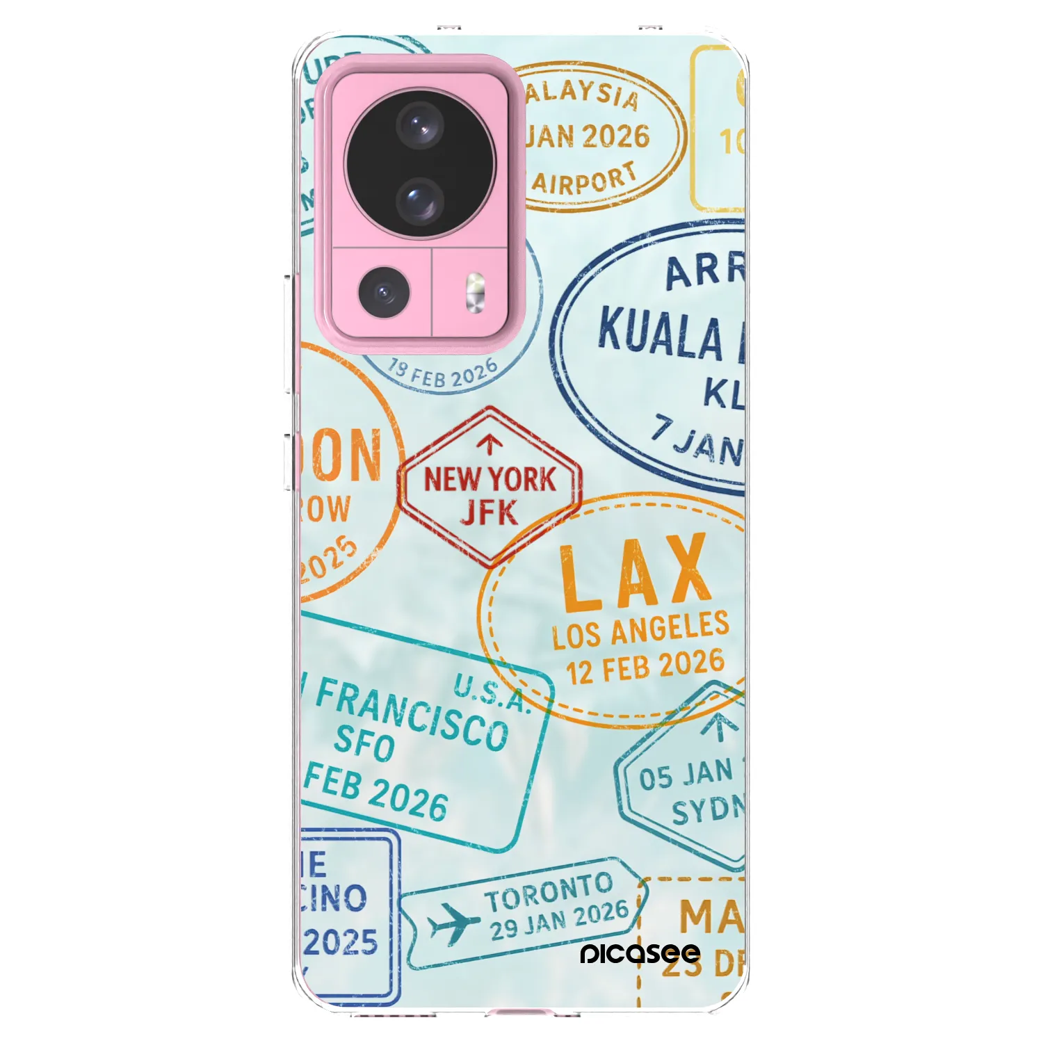 Picasee silikonska prozirna maskica za Xiaomi 13 Lite - PASSPORT EDITION