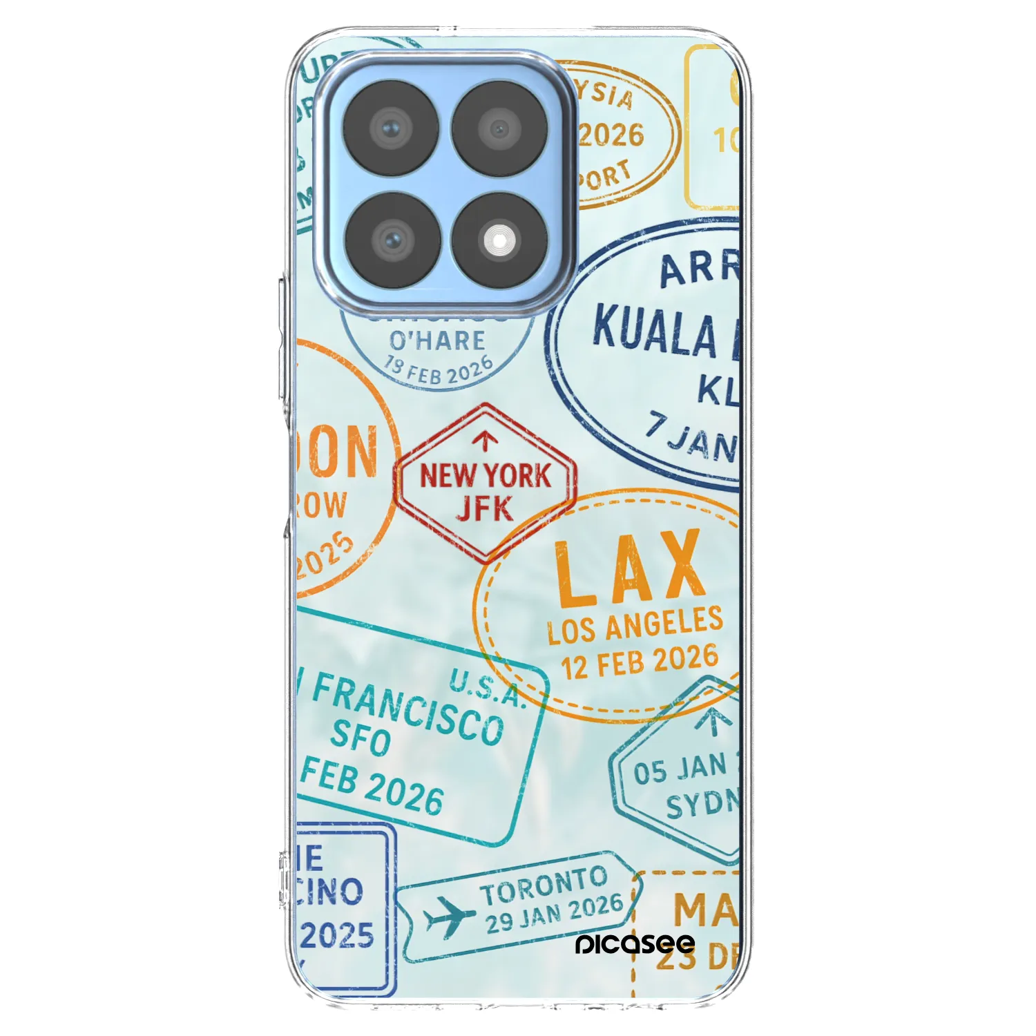 Picasee silikonska prozirna maskica za Honor X8a - PASSPORT EDITION