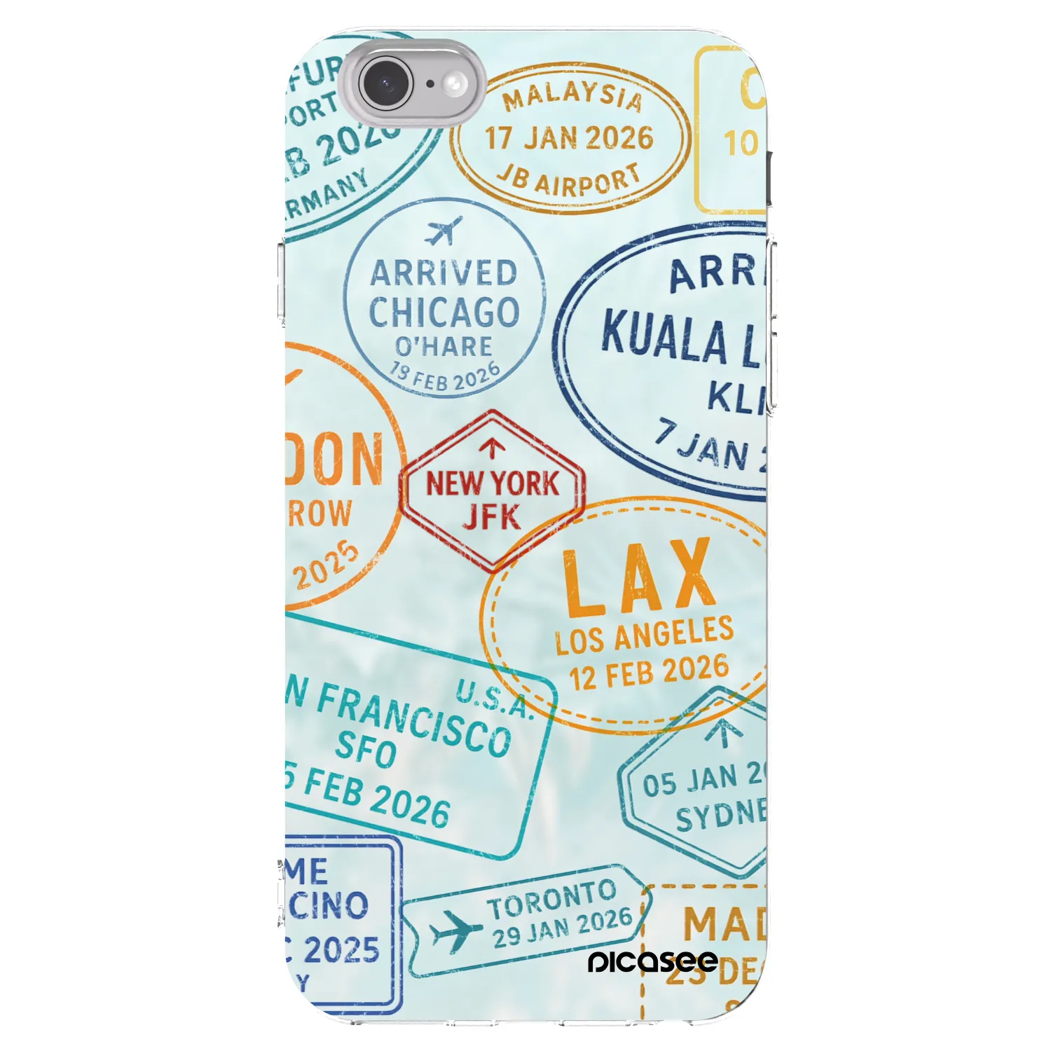 Picasee silikonska prozirna maskica za Apple iPhone 6/6S - PASSPORT EDITION