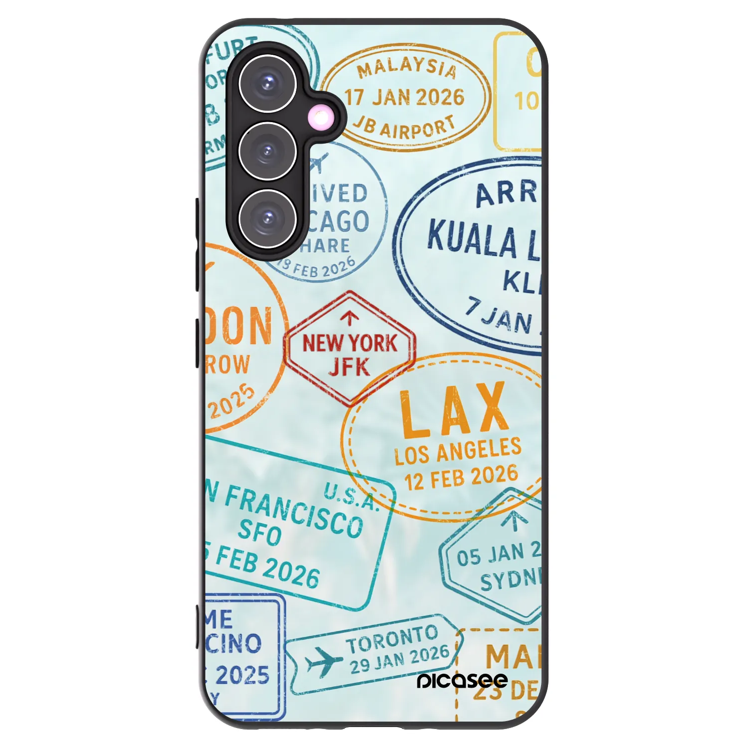Picasee crna silikonska maskica za Samsung Galaxy A54 5G A546B - PASSPORT EDITION