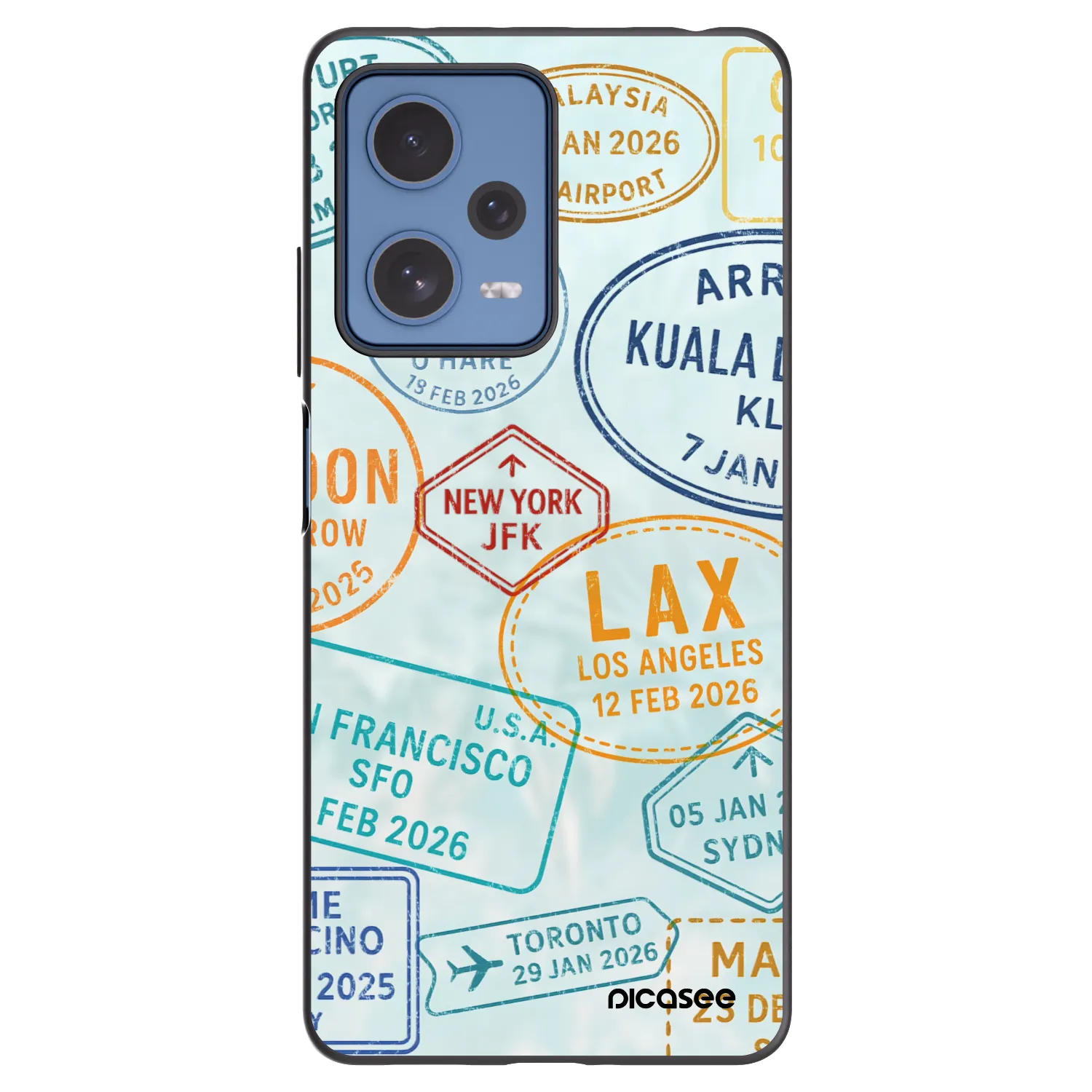 Picasee crna silikonska maskica za Xiaomi Redmi Note 12 Pro 5G - PASSPORT EDITION