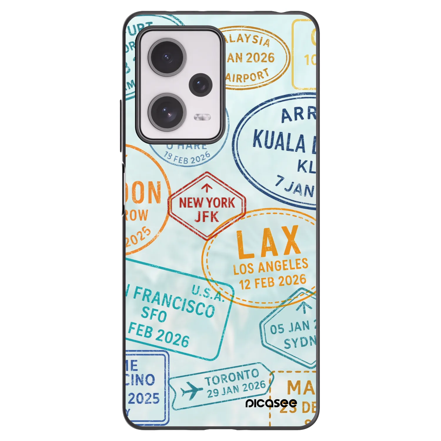Picasee crna silikonska maskica za Xiaomi Redmi Note 12 Pro+ 5G - PASSPORT EDITION