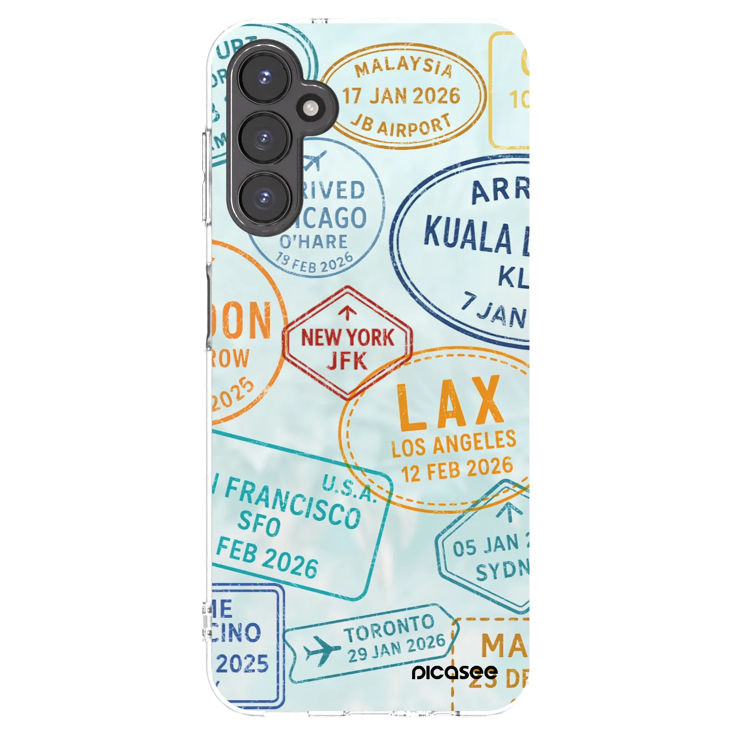 Picasee silikonska prozirna maskica za Samsung Galaxy A14 5G A146P - PASSPORT EDITION