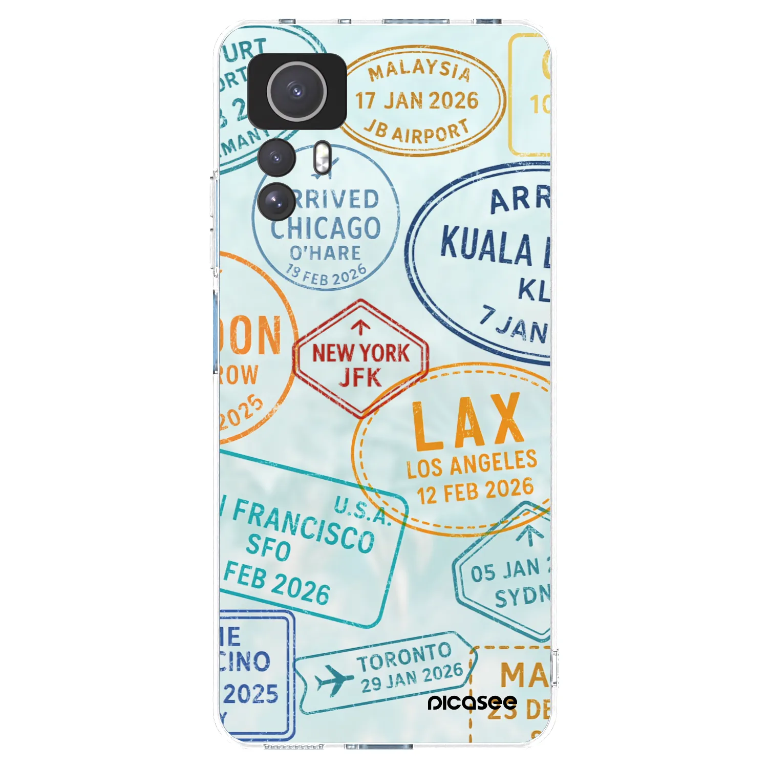 Picasee silikonska prozirna maskica za Xiaomi Redmi Note 12S - PASSPORT EDITION
