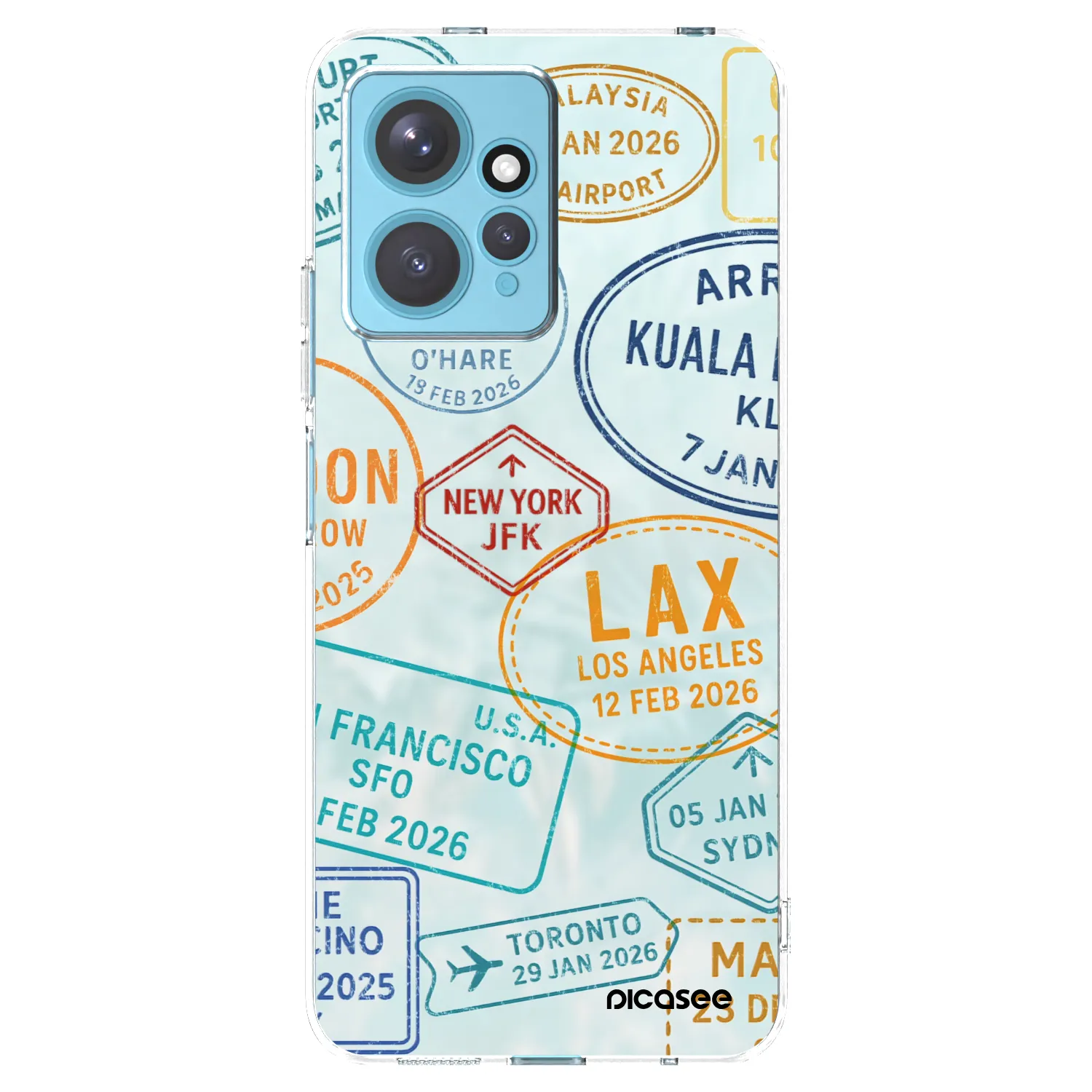 Picasee silikonska prozirna maskica za Xiaomi Redmi Note 12 4G - PASSPORT EDITION