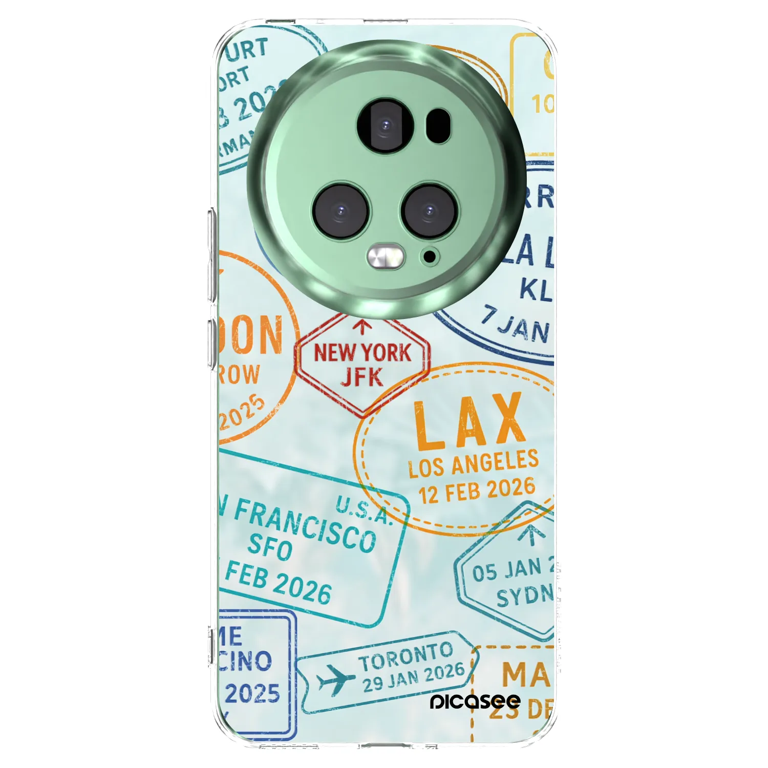 Picasee silikonska prozirna maskica za Honor Magic5 Pro - PASSPORT EDITION