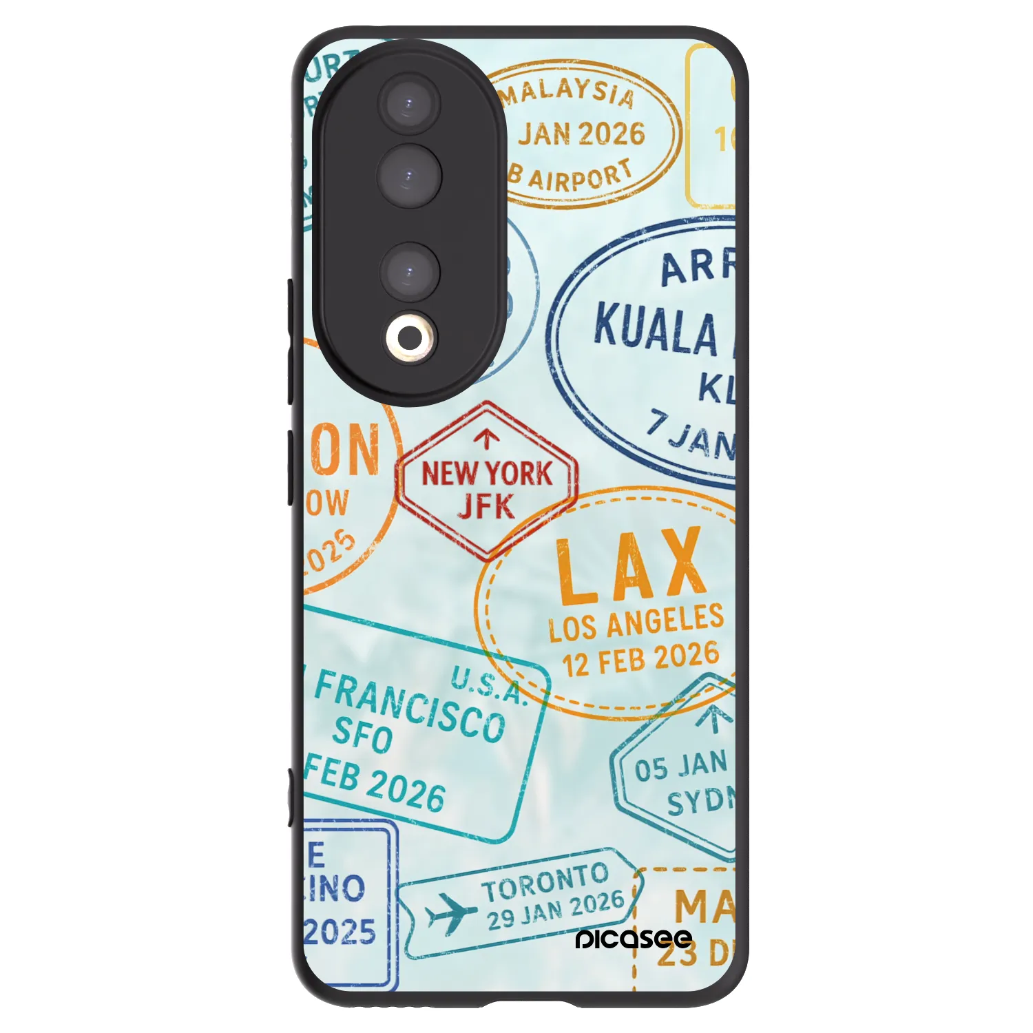 Picasee crna silikonska maskica za Honor 90 5G - PASSPORT EDITION