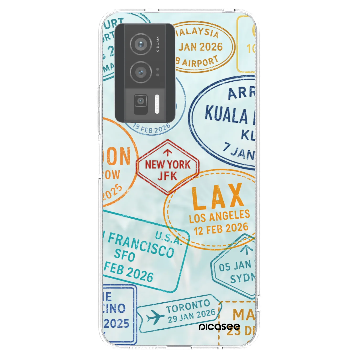 Picasee silikonska prozirna maskica za Xiaomi Poco F5 Pro 5G - PASSPORT EDITION
