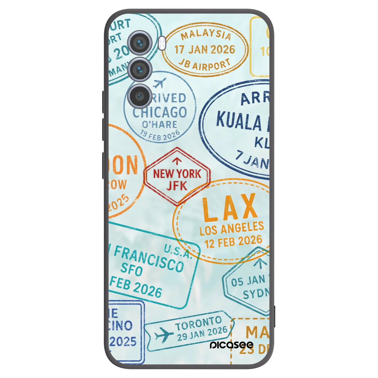 Picasee crna silikonska maskica za Motorola Moto G62 - PASSPORT EDITION