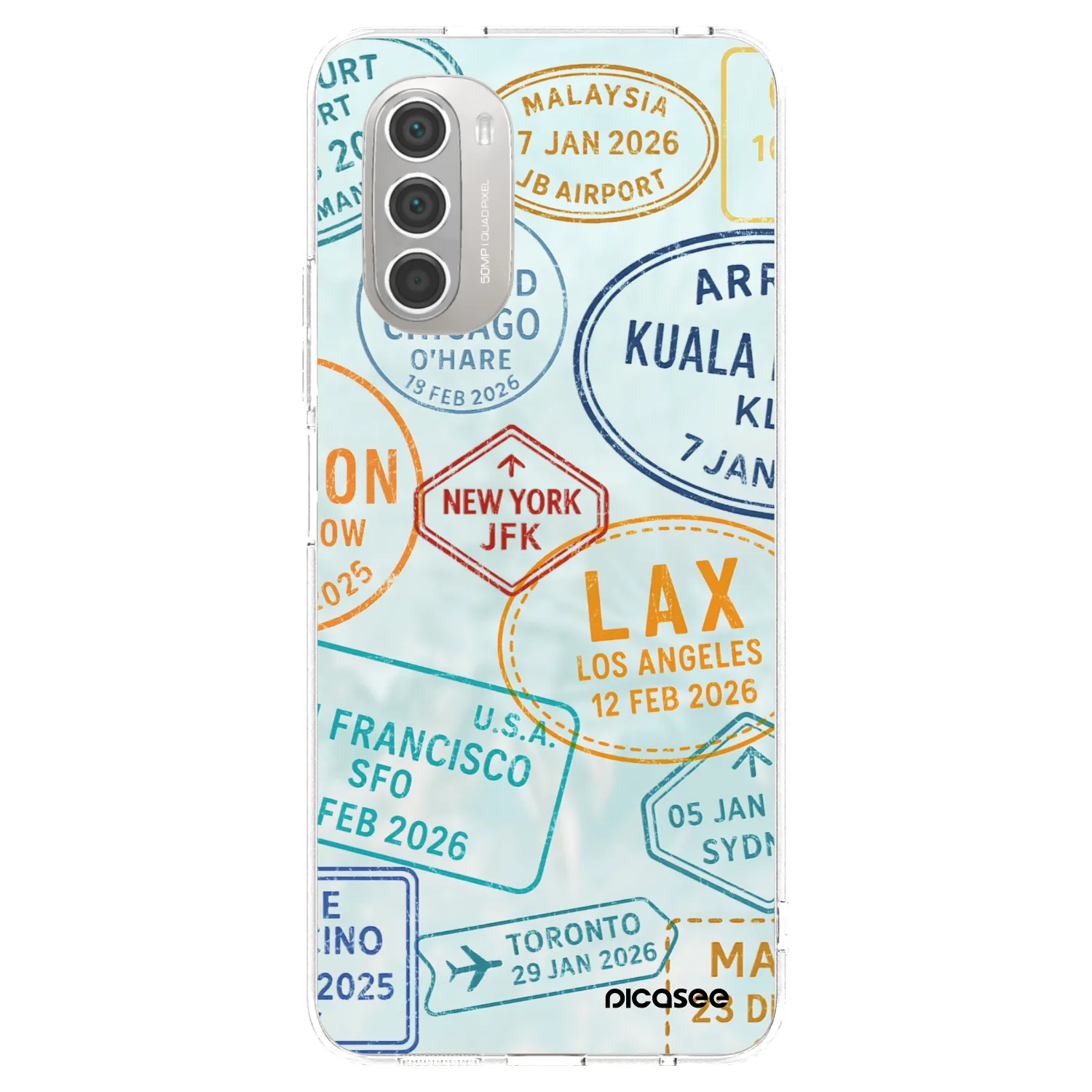 Picasee silikonska prozirna maskica za Motorola Moto G51 - PASSPORT EDITION