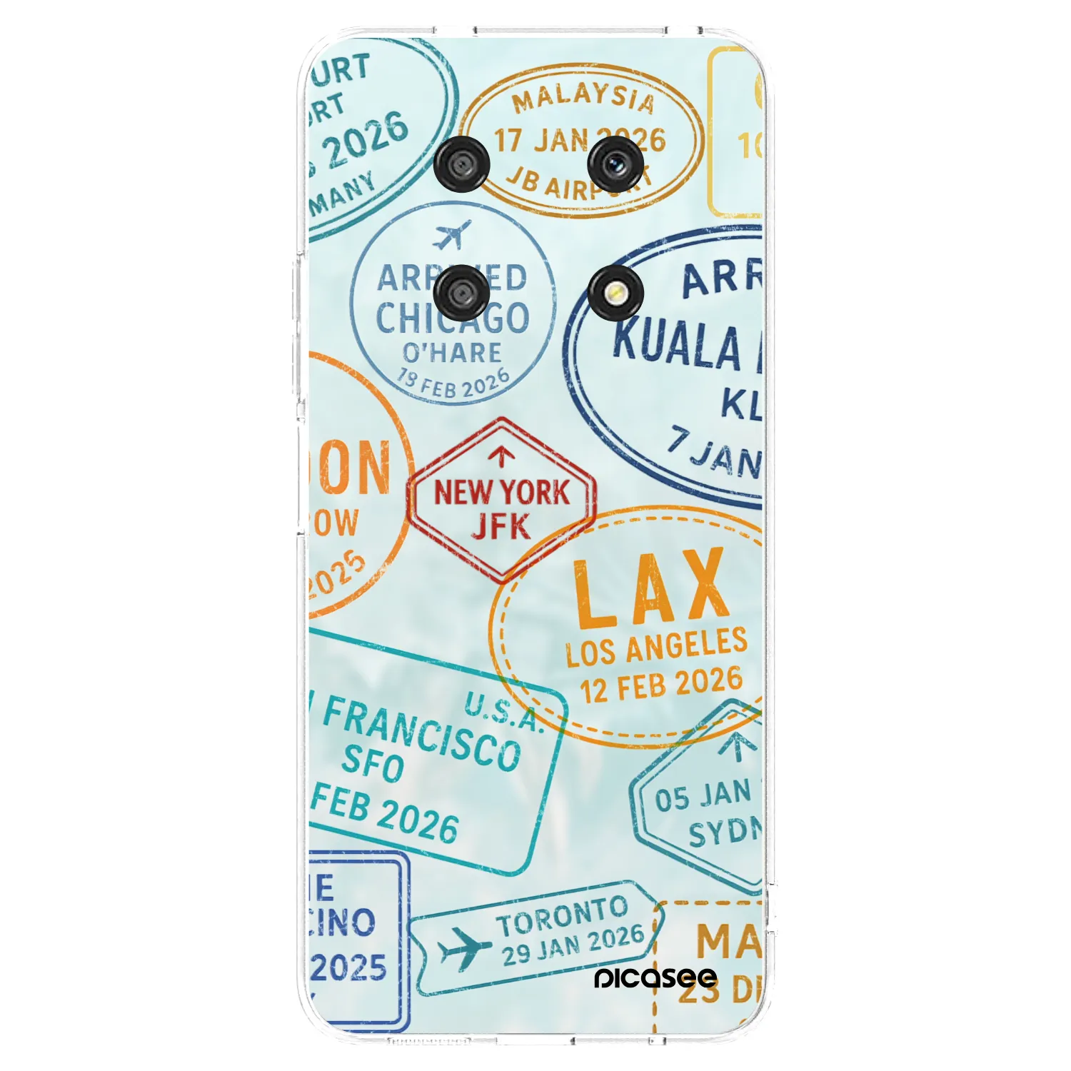 Picasee silikonska prozirna maskica za Honor Magic4 Lite 5G - PASSPORT EDITION