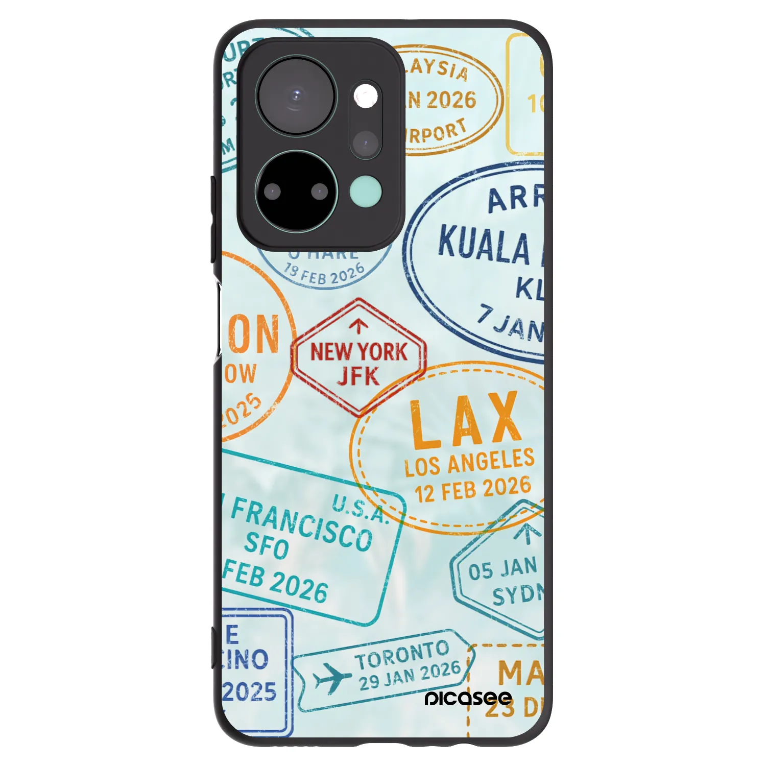 Picasee crna silikonska maskica za Honor X7a - PASSPORT EDITION