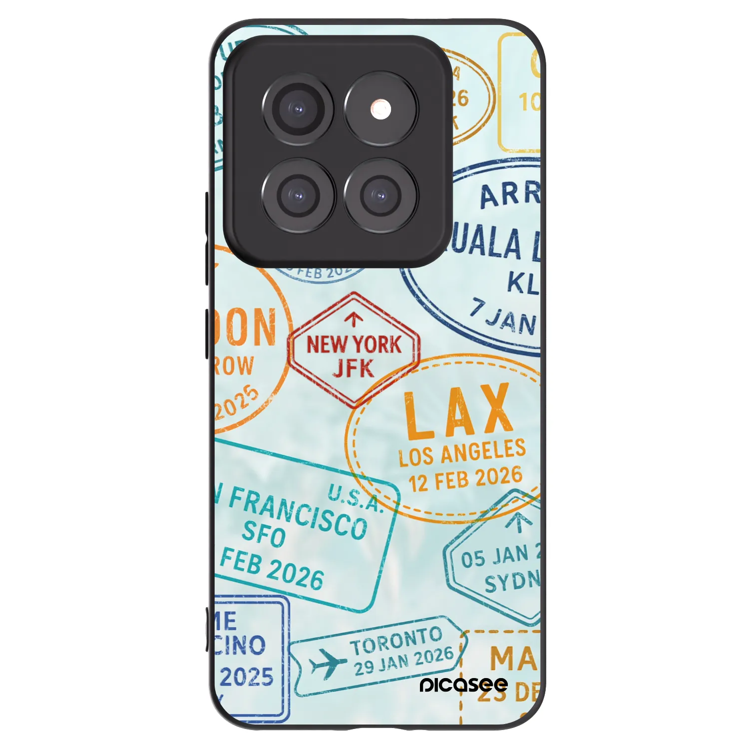 Picasee crna silikonska maskica za Xiaomi 14 Pro - PASSPORT EDITION