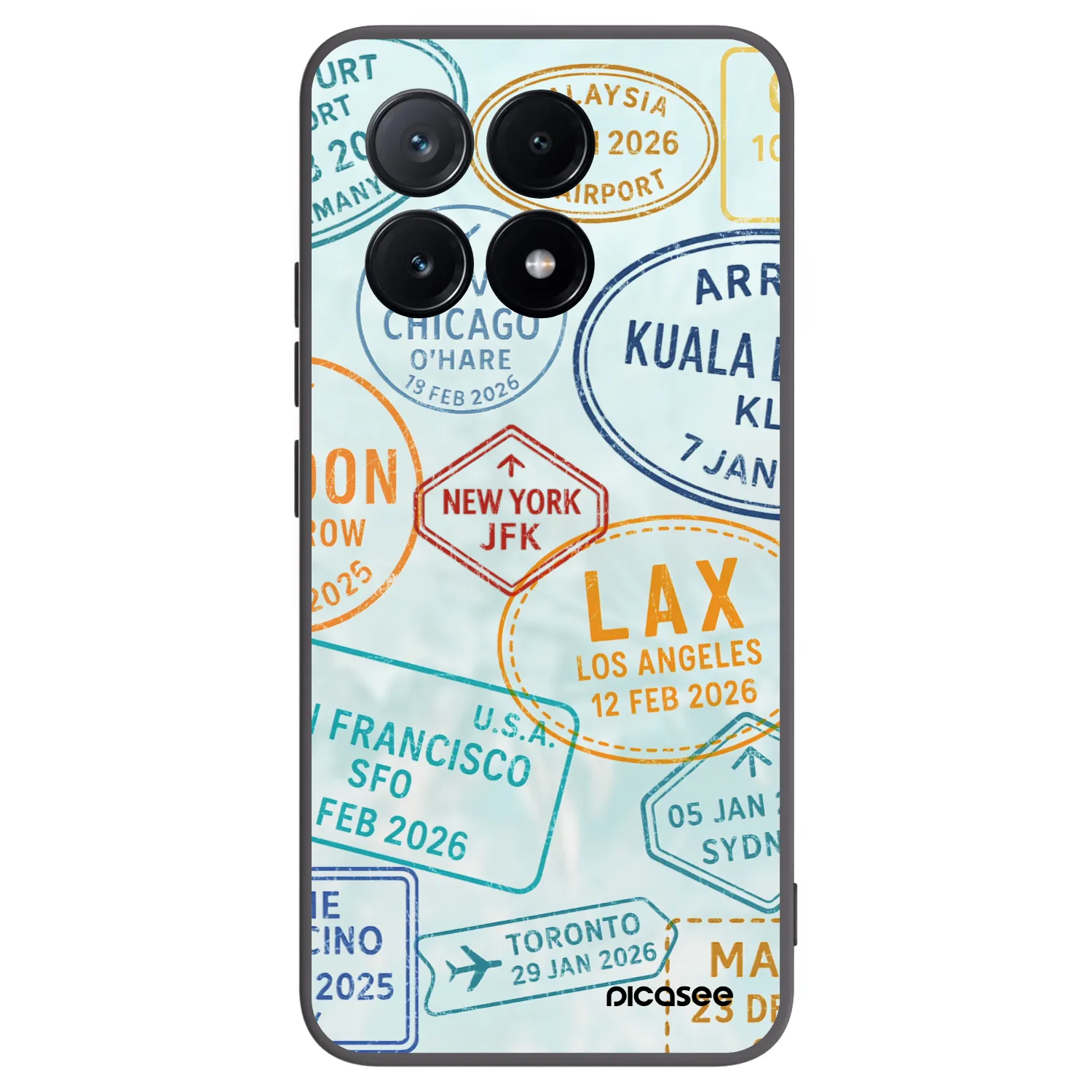 Picasee crna silikonska maskica za Xiaomi Poco X6 Pro - PASSPORT EDITION