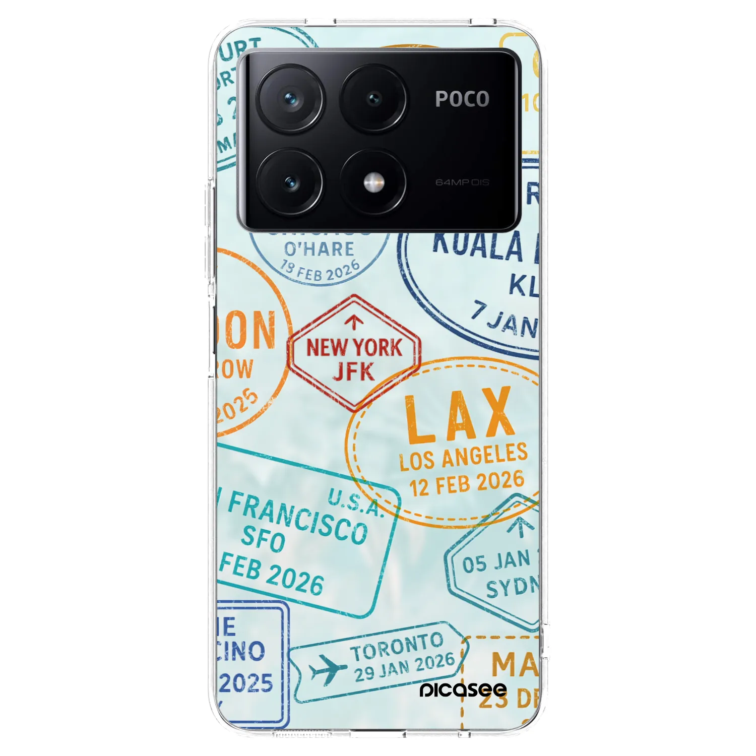 Picasee silikonska prozirna maskica za Xiaomi Poco X6 Pro - PASSPORT EDITION