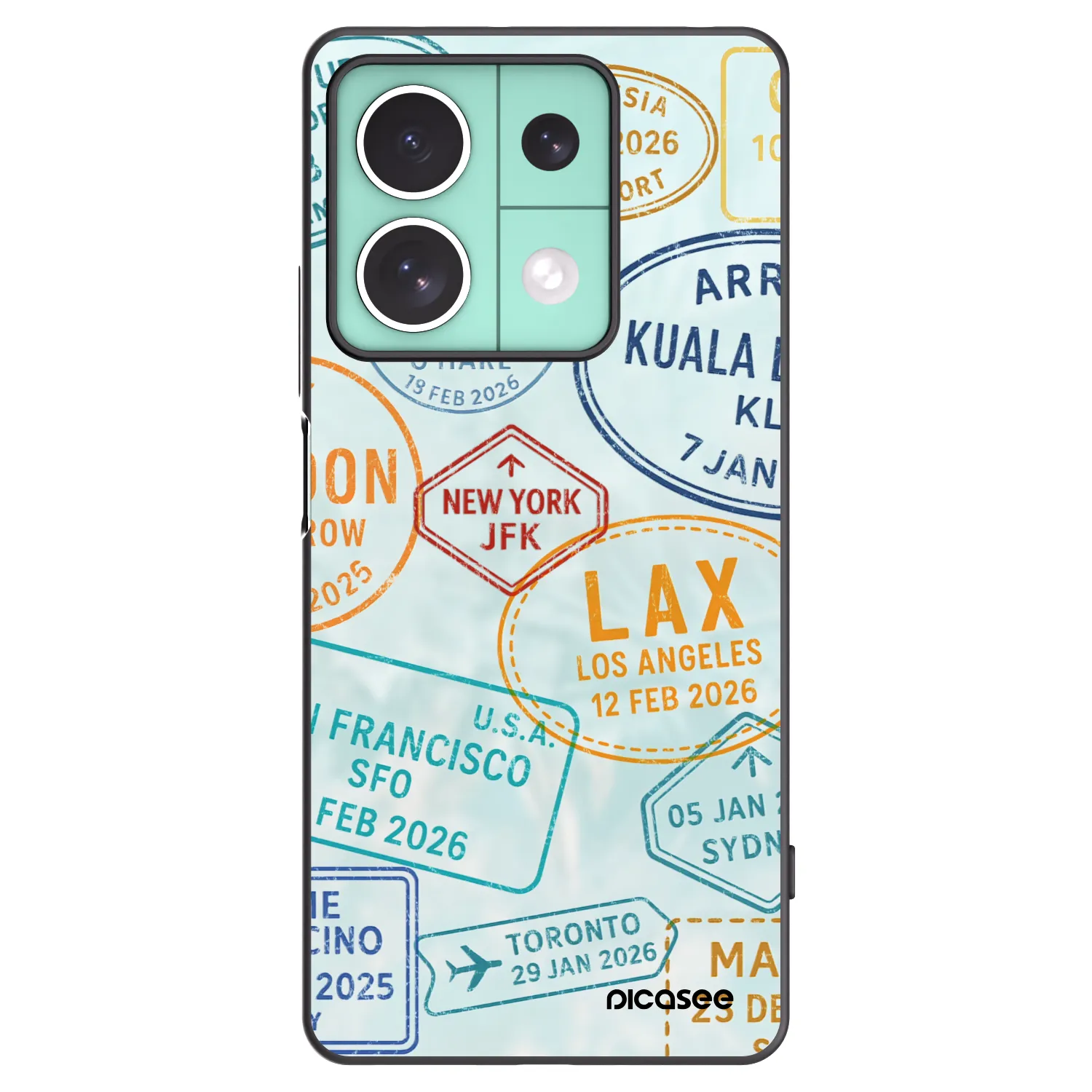 Picasee crna silikonska maskica za Xiaomi Redmi Note 13 5G - PASSPORT EDITION