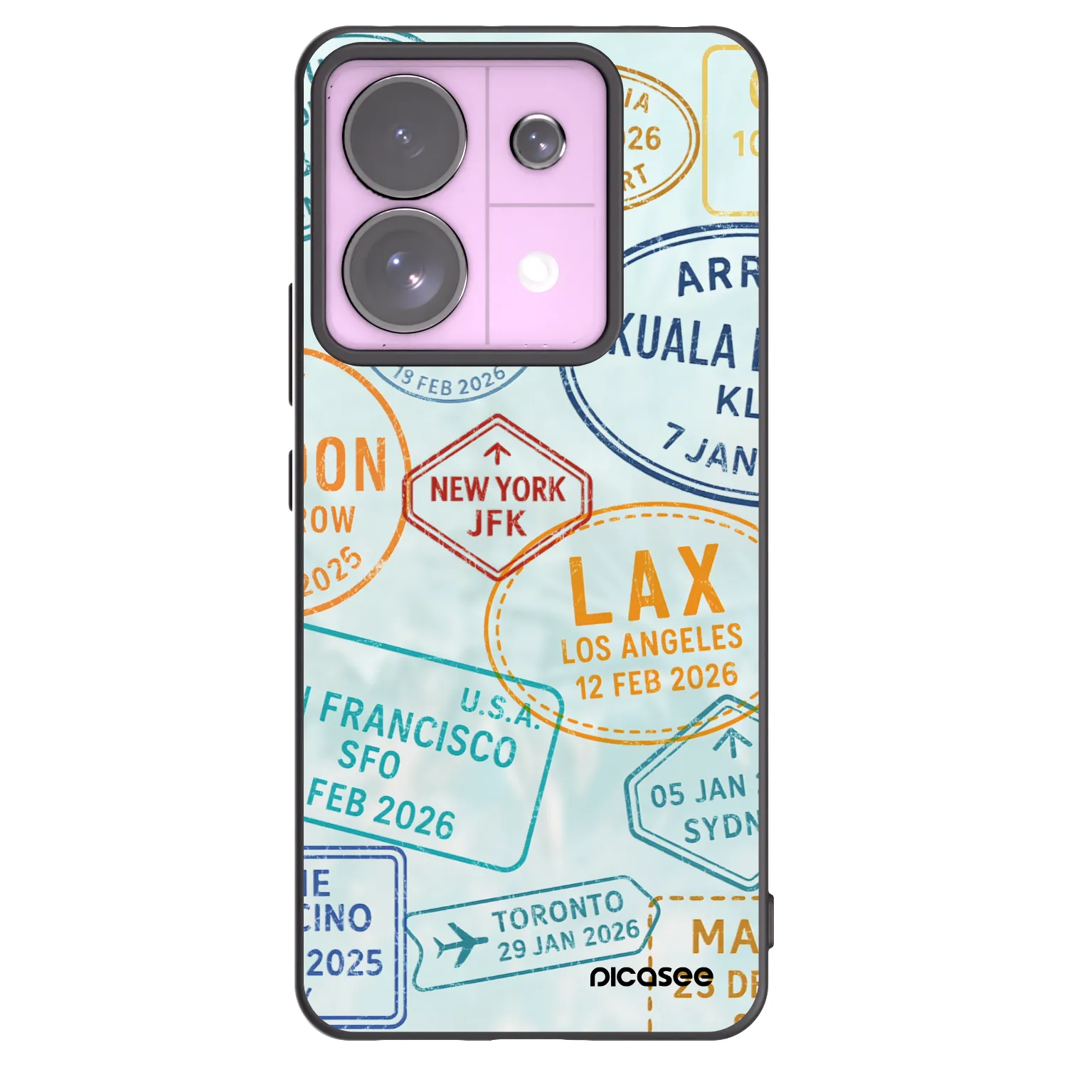Picasee crna silikonska maskica za Xiaomi Redmi Note 13 Pro 5G - PASSPORT EDITION
