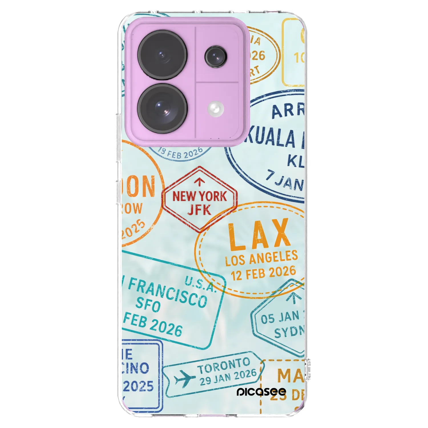 Picasee silikonska prozirna maskica za Xiaomi Redmi Note 13 Pro 5G - PASSPORT EDITION
