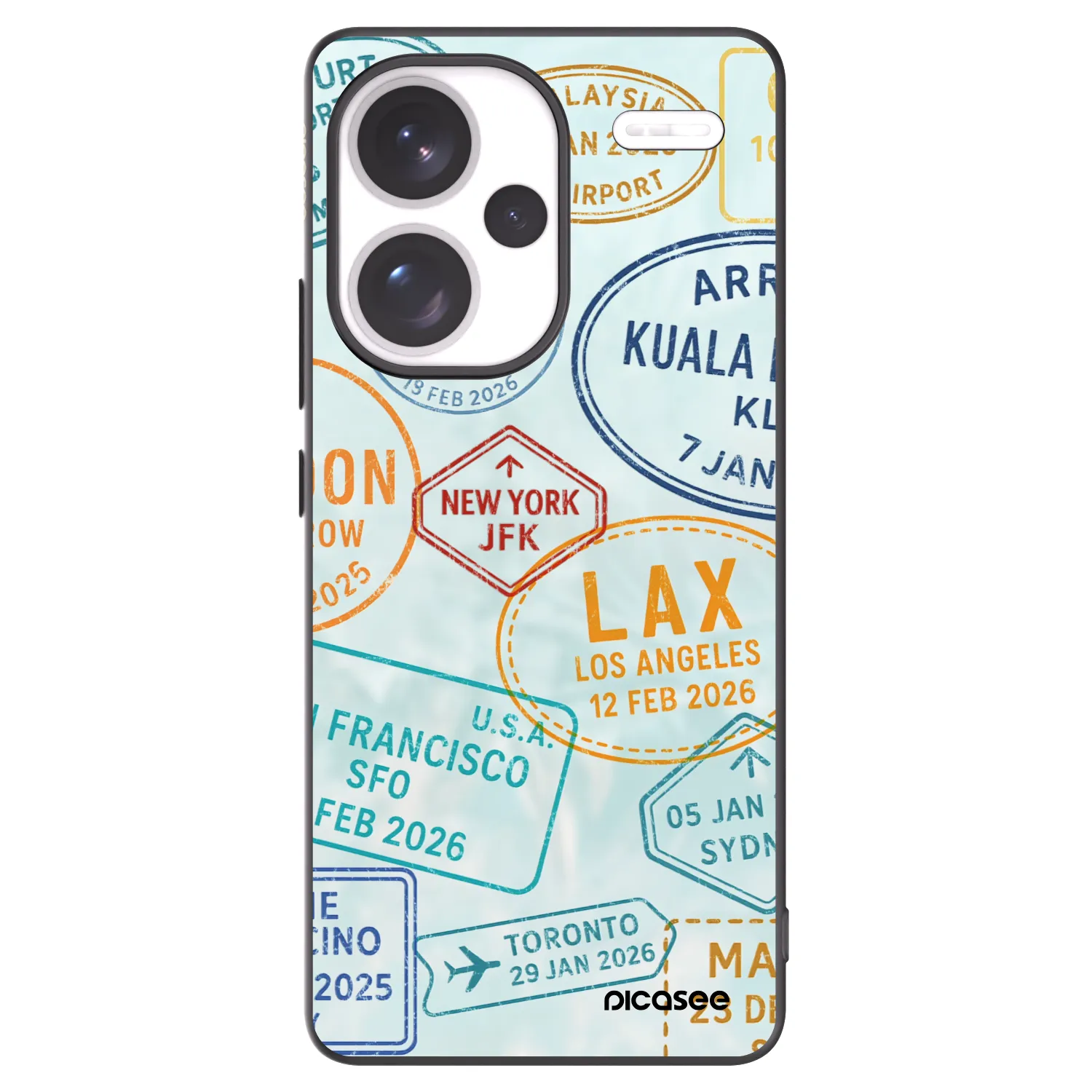 Picasee crna silikonska maskica za Xiaomi Redmi Note 13 Pro+ 5G - PASSPORT EDITION