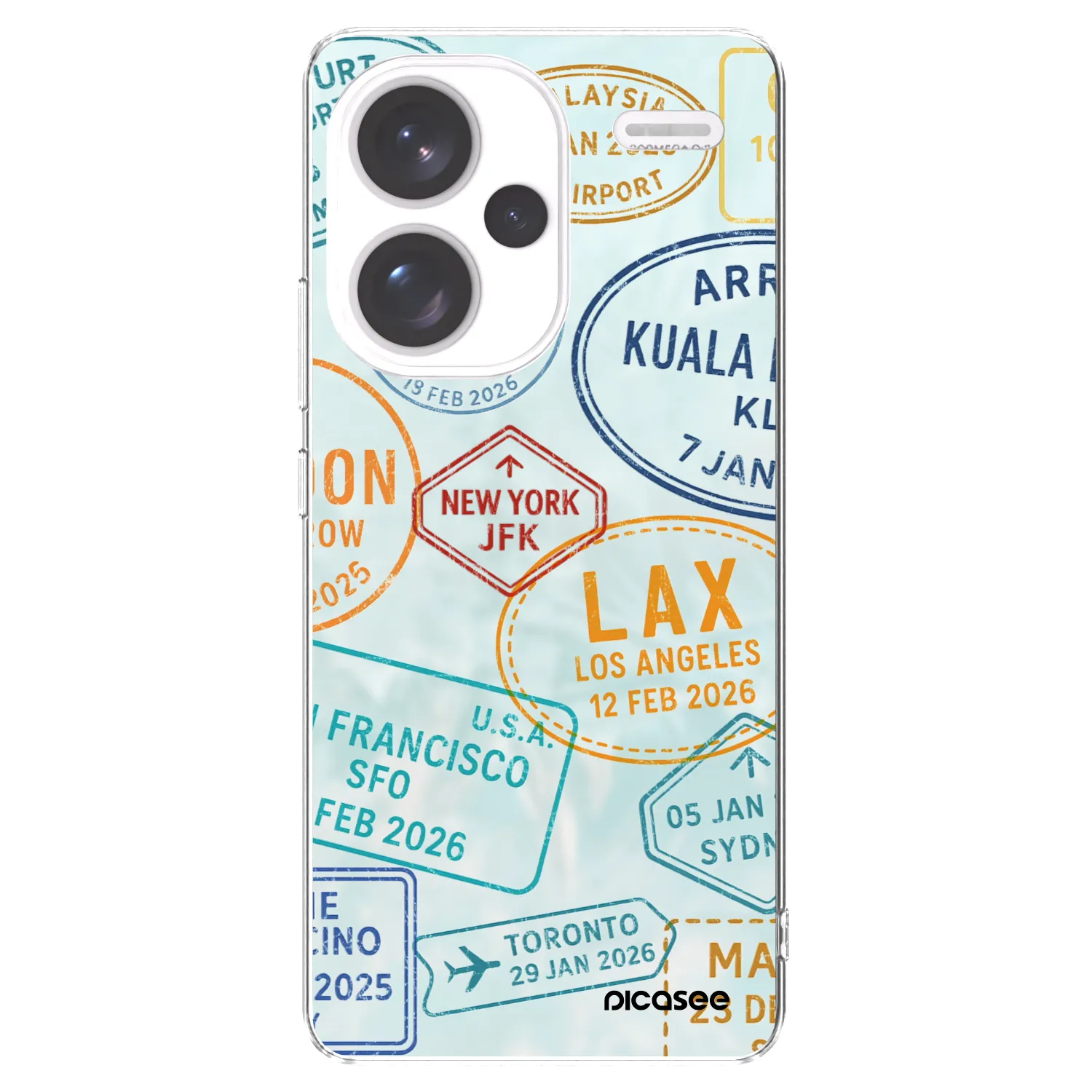 Picasee silikonska prozirna maskica za Xiaomi Redmi Note 13 Pro+ 5G - PASSPORT EDITION