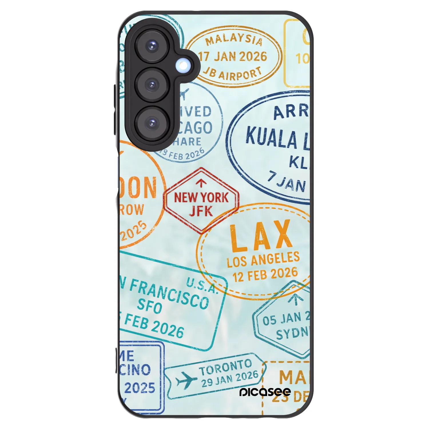 Picasee crna silikonska maskica za Samsung Galaxy A25 A256B 5G - PASSPORT EDITION