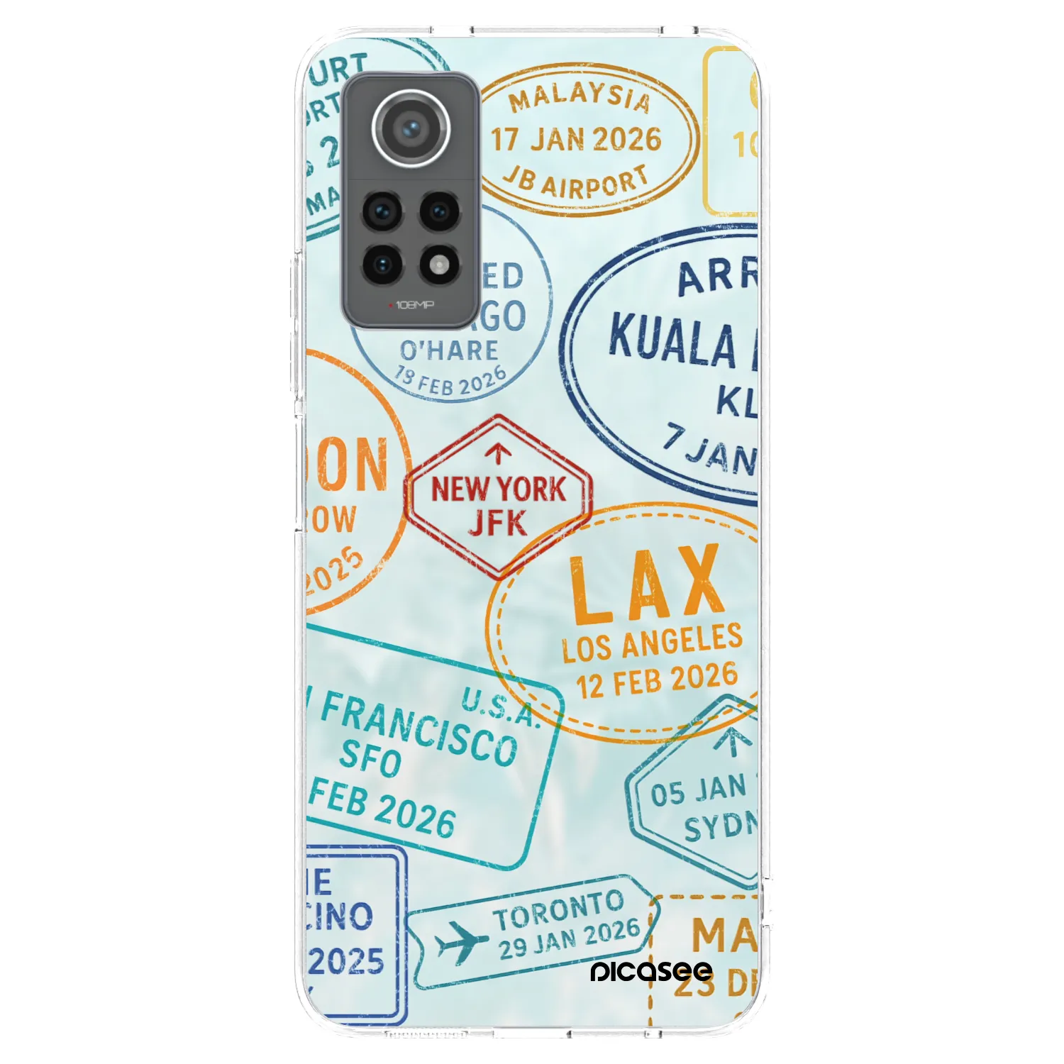 Picasee silikonska prozirna maskica za Xiaomi Redmi Note 12 Pro 4G - PASSPORT EDITION