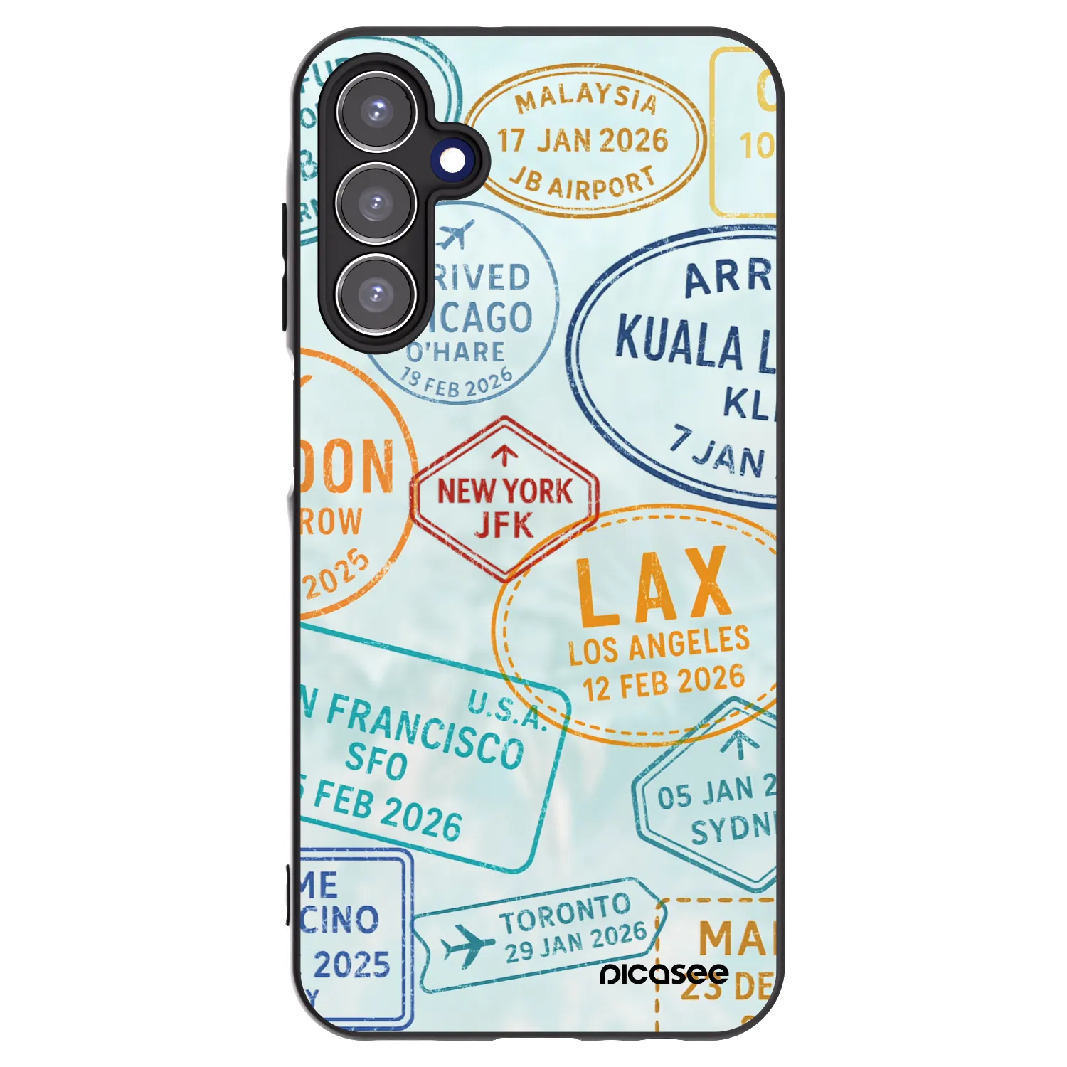 Picasee crna silikonska maskica za Samsung Galaxy A15 A155F 4G - PASSPORT EDITION