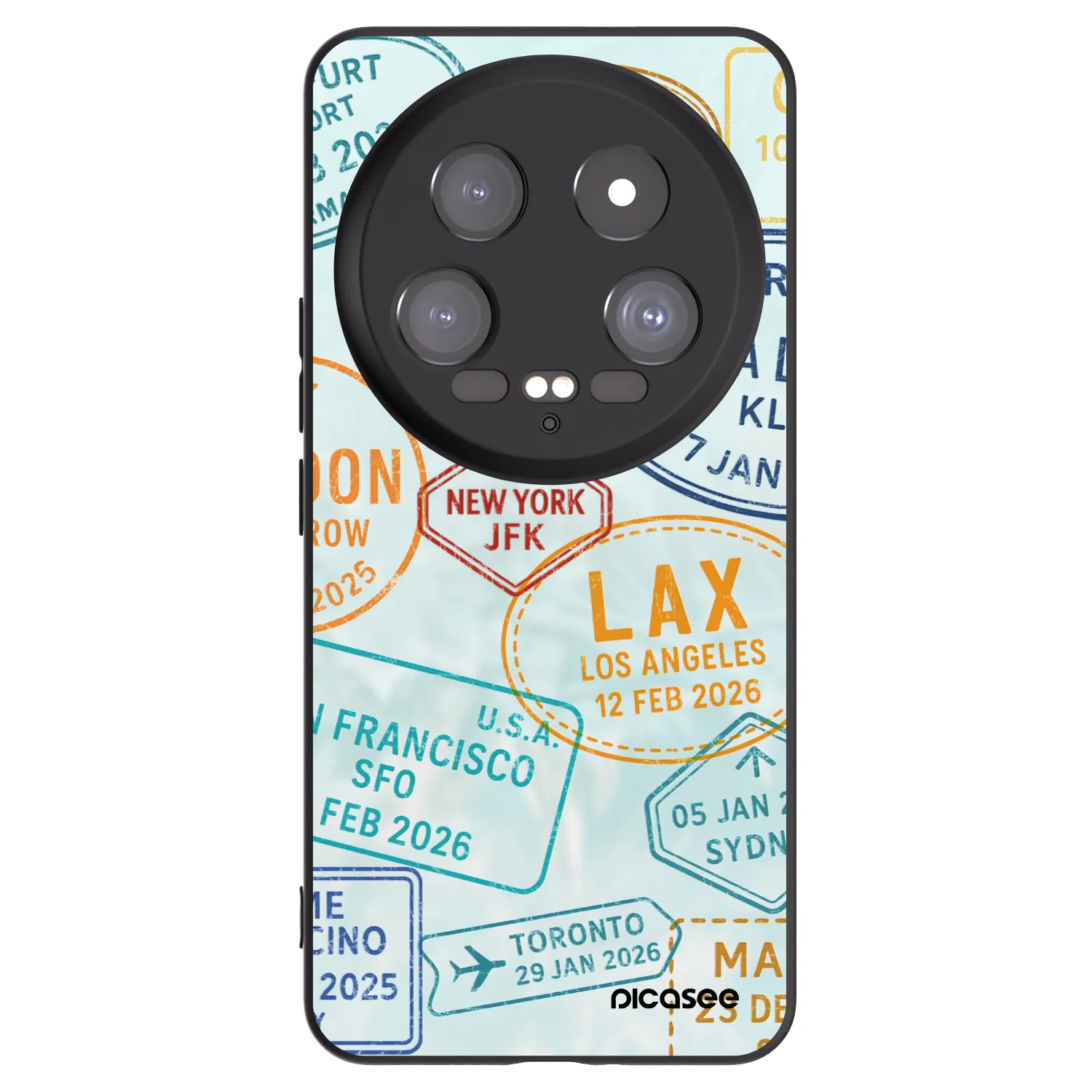 Picasee crna silikonska maskica za Xiaomi 14 Ultra - PASSPORT EDITION