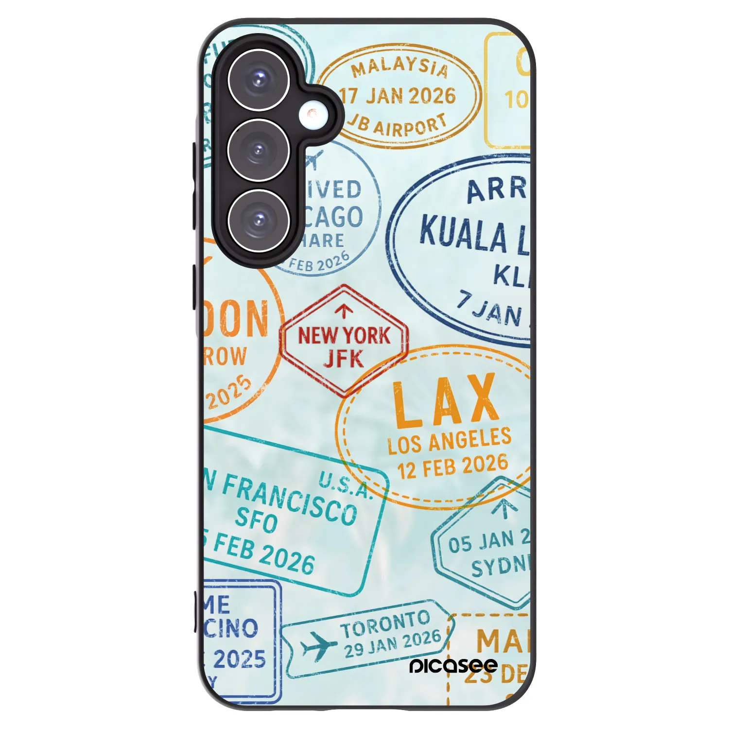 Picasee crna silikonska maskica za Samsung Galaxy A55 5G A556B - PASSPORT EDITION