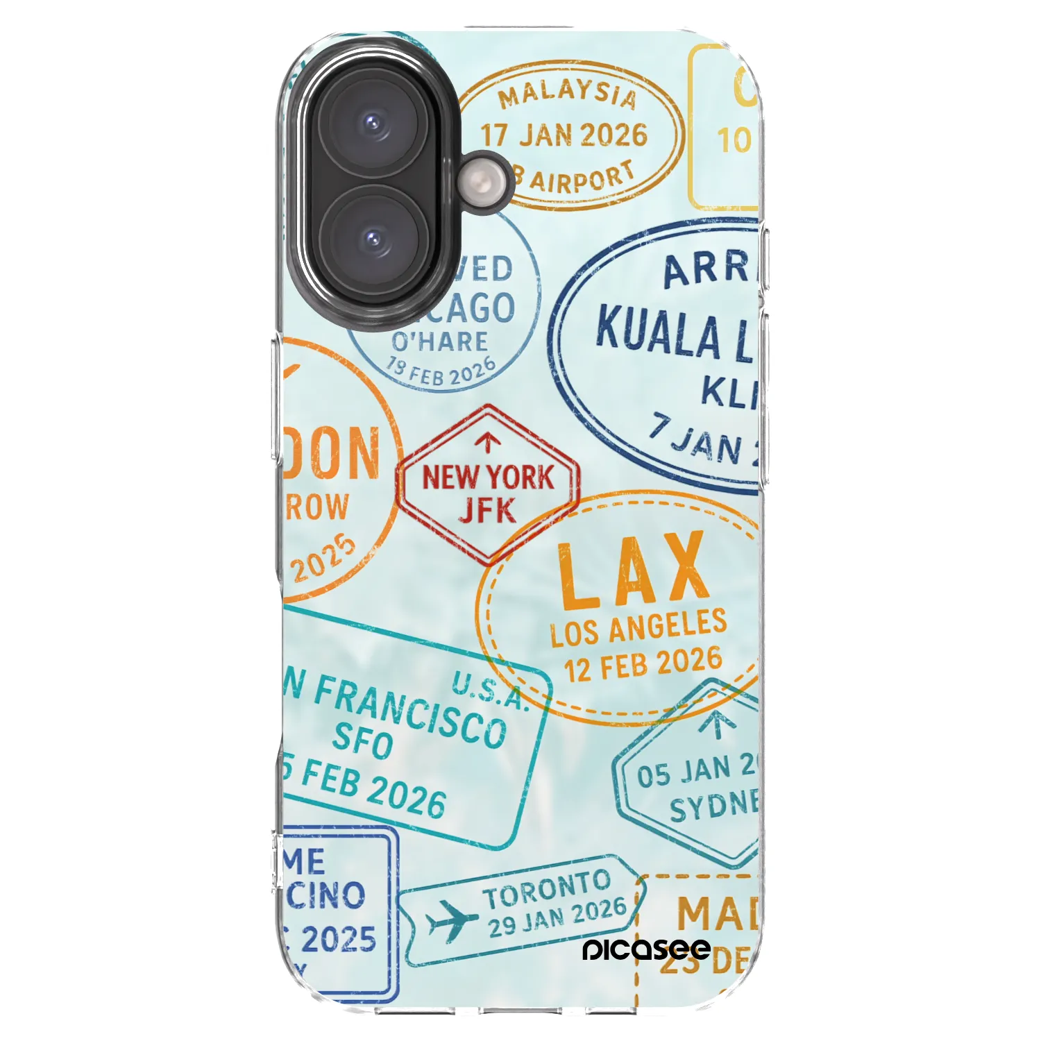 Picasee silikonska prozirna maskica za Apple iPhone 16 - PASSPORT EDITION