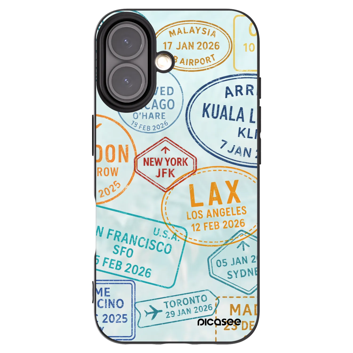 Picasee crna silikonska maskica za Apple iPhone 16 - PASSPORT EDITION