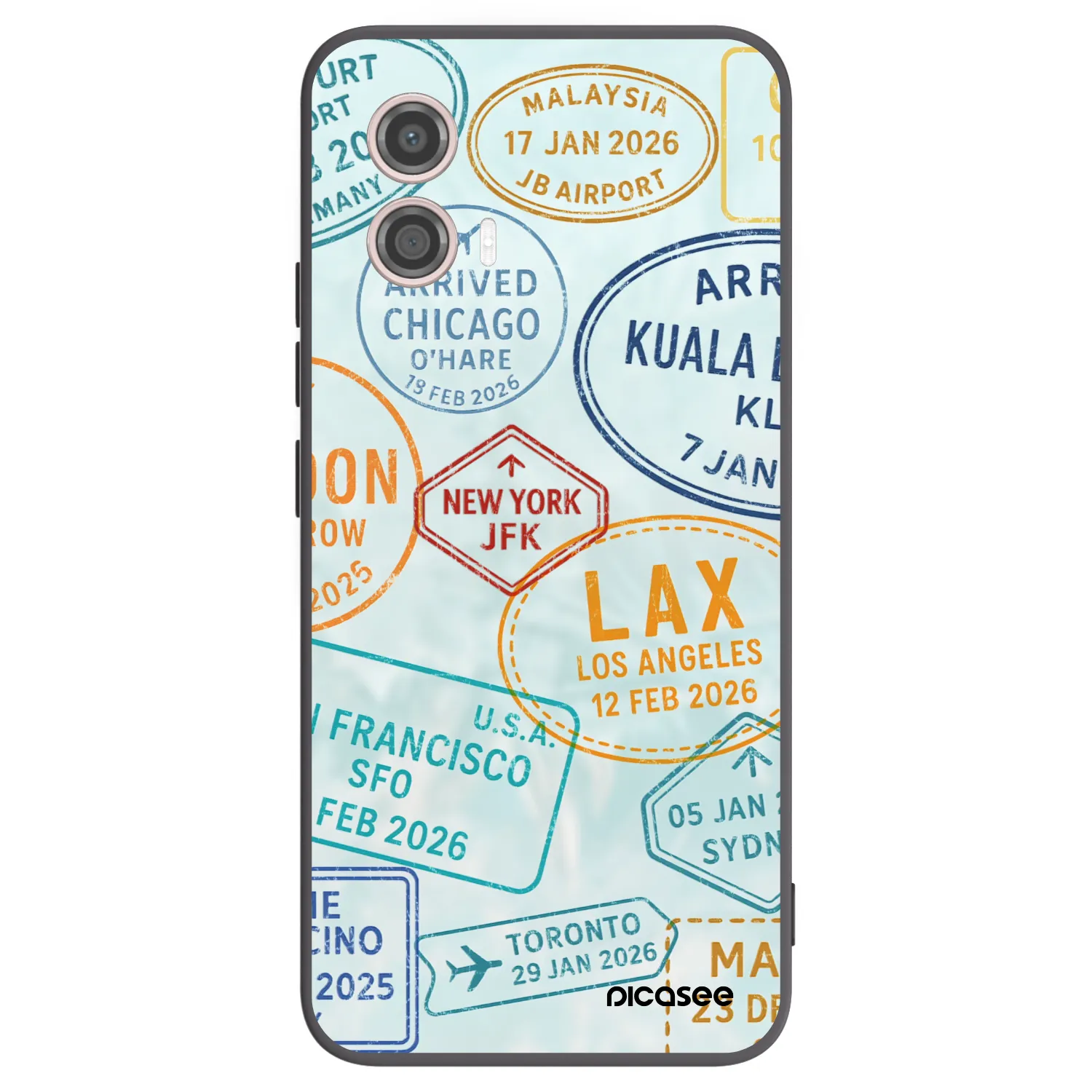 Picasee crna silikonska maskica za Motorola Moto G53 5G - PASSPORT EDITION